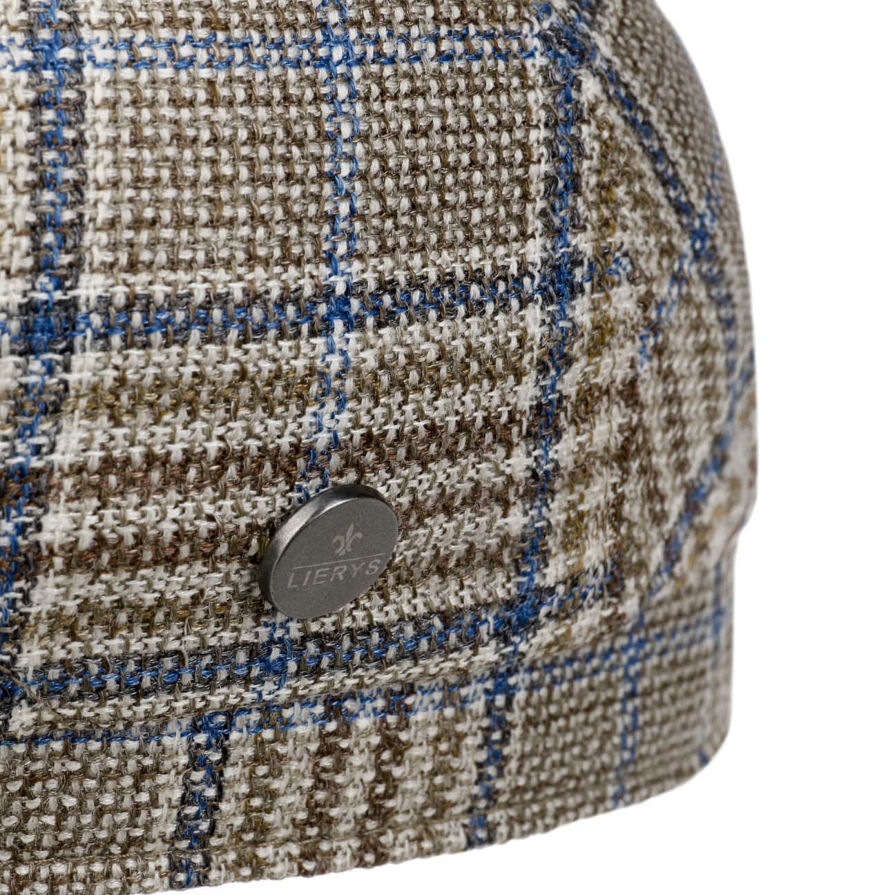 Lierys Glencheck Driver Flat Cap - Classic Wool Men's Hat for Casual & Formal Wear - Perfect for Driving, Golf, and Outdoor Activities