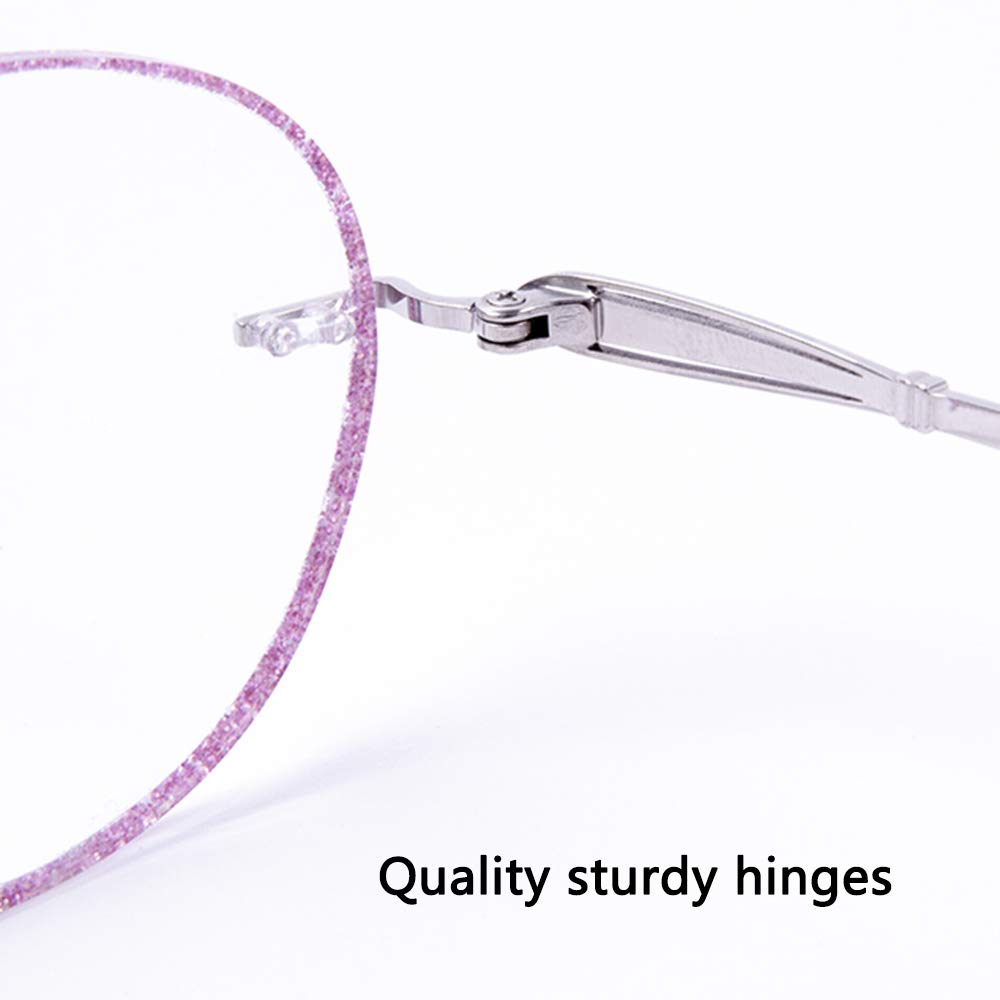 Progressive Multifocal Photochromic Reading Glasses for Women - Pure Titanium Frame & HD Resin Lenses - Light Adjusting Outdoor Sunglasses (Purple, +2.50) - Perfect for Reading, Driving, and Outdoor Activities
