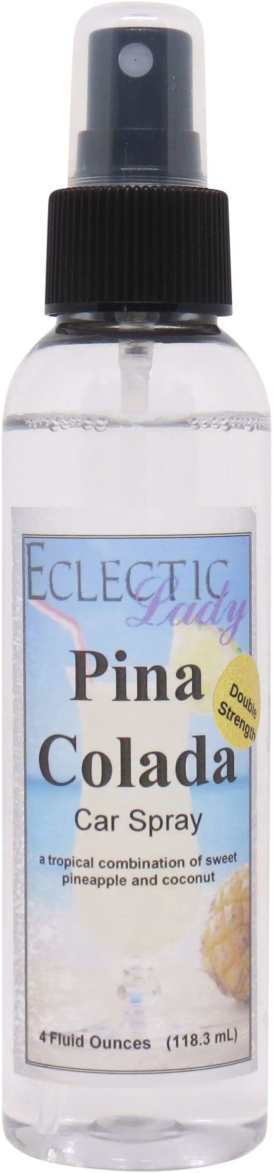 Double Strength Pina Colada Car Air Freshener Spray - 4 oz | Long-Lasting Tropical Scent for Cars, Home & Office | Refreshing Coconut Pineapple Fragrance