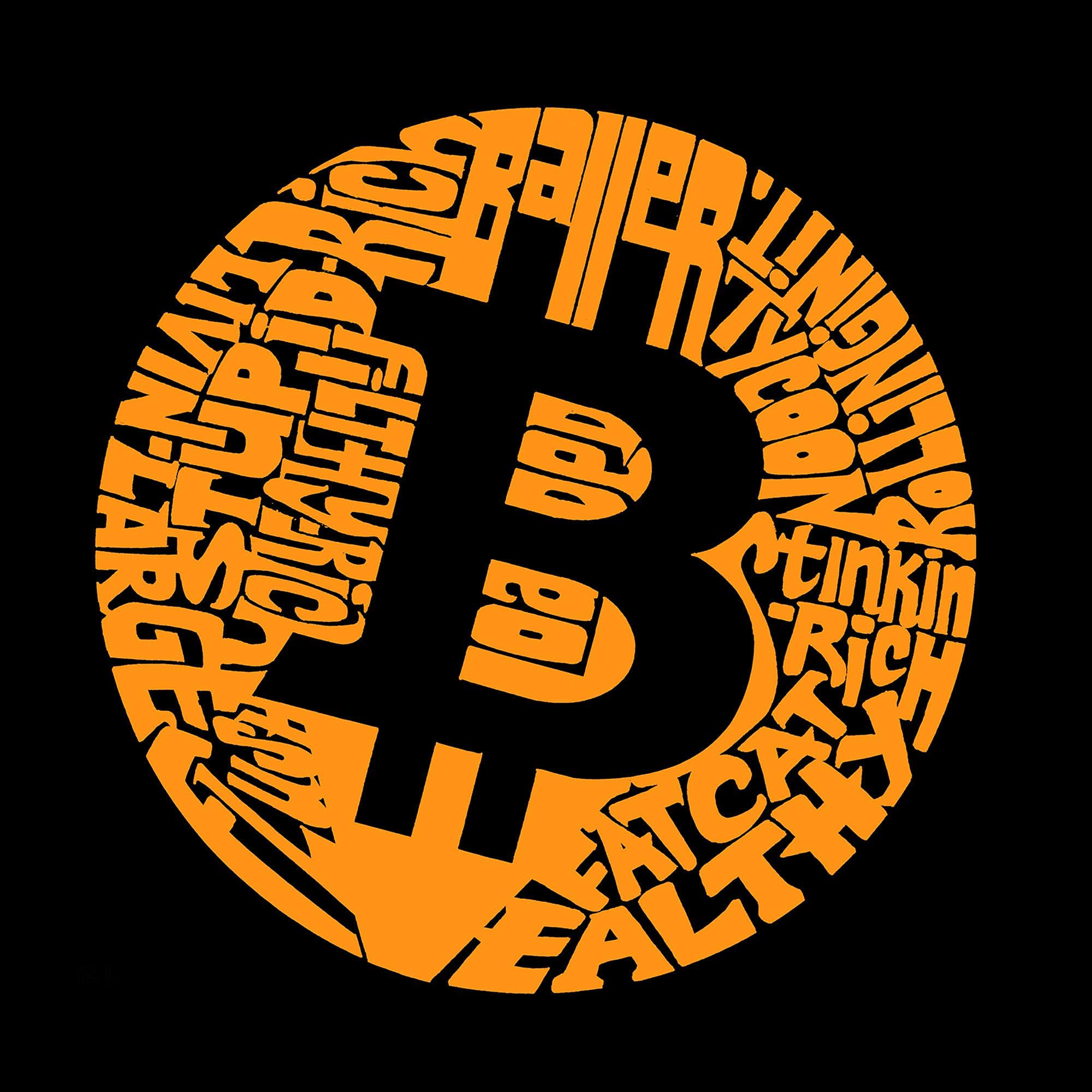 Bitcoin Themed Women's Word Art Crewneck Sweatshirt - Trendy Crypto Graphic Sweater for Casual Wear & Cryptocurrency Enthusiasts