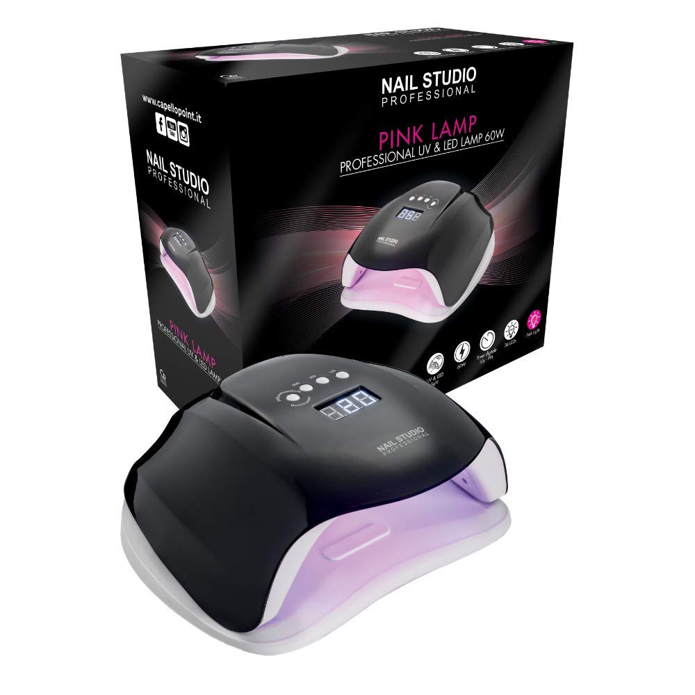 Professional 60W UV LED Nail Lamp for Gel Polish, Acrylics & Semi-Permanent Nails - LCD Display with Timer - Perfect for Home Manicure, Salon Nail Art & Nail Reconstruction