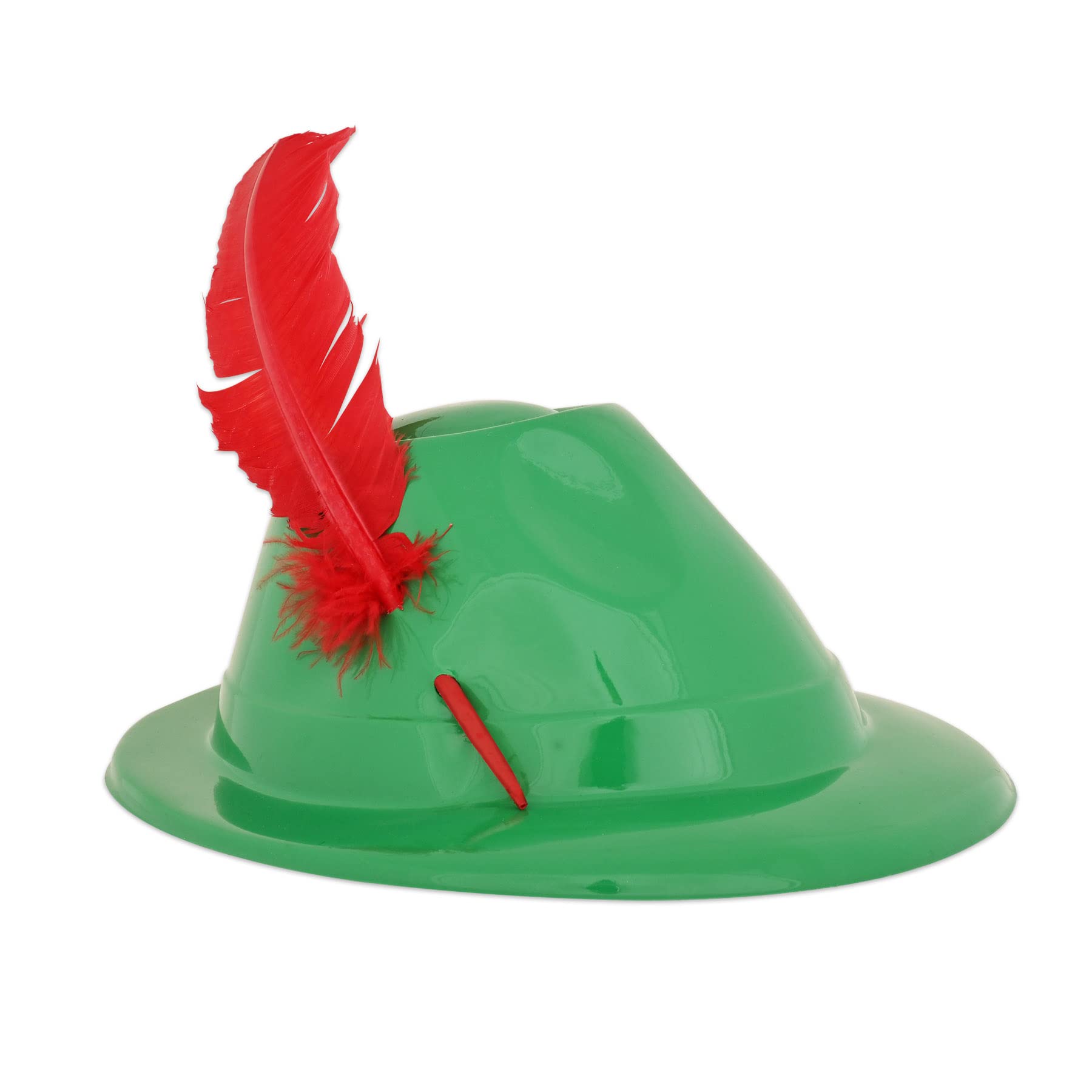 Beistle 48-Pack German Oktoberfest Party Hats - Colorful Plastic Alpine Hats with Feathers (Red, Blue, Yellow, Green) - Bavarian Festival Accessories for Oktoberfest Celebrations, Costume Parties & Themed Events