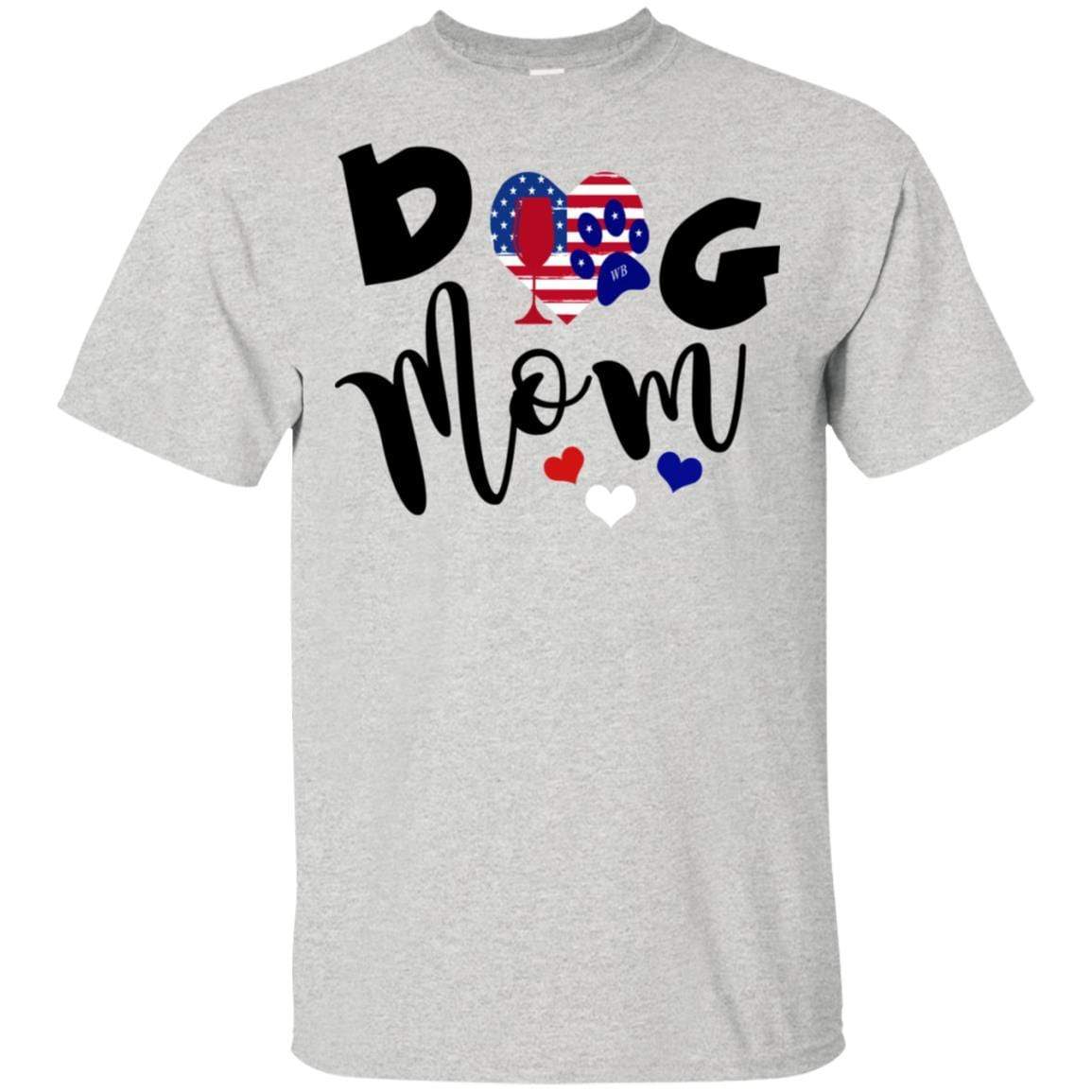 American Dog Mom Ultra Soft Cotton T-Shirt | WineyBitches.Co | Perfect for Pet Lovers, Dog Walks & Casual Outfits