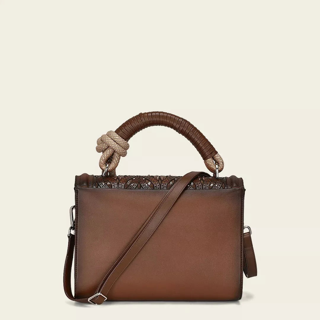 BOD99RS Genuine Cowhide Leather Handbag for Women - Stylish Honey Color Crossbody Purse - Perfect for Work, Travel, and Everyday Use