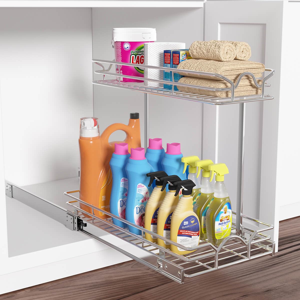 OCG 2-Tier Under Sink Pull Out Shelf Organizer - 14.75