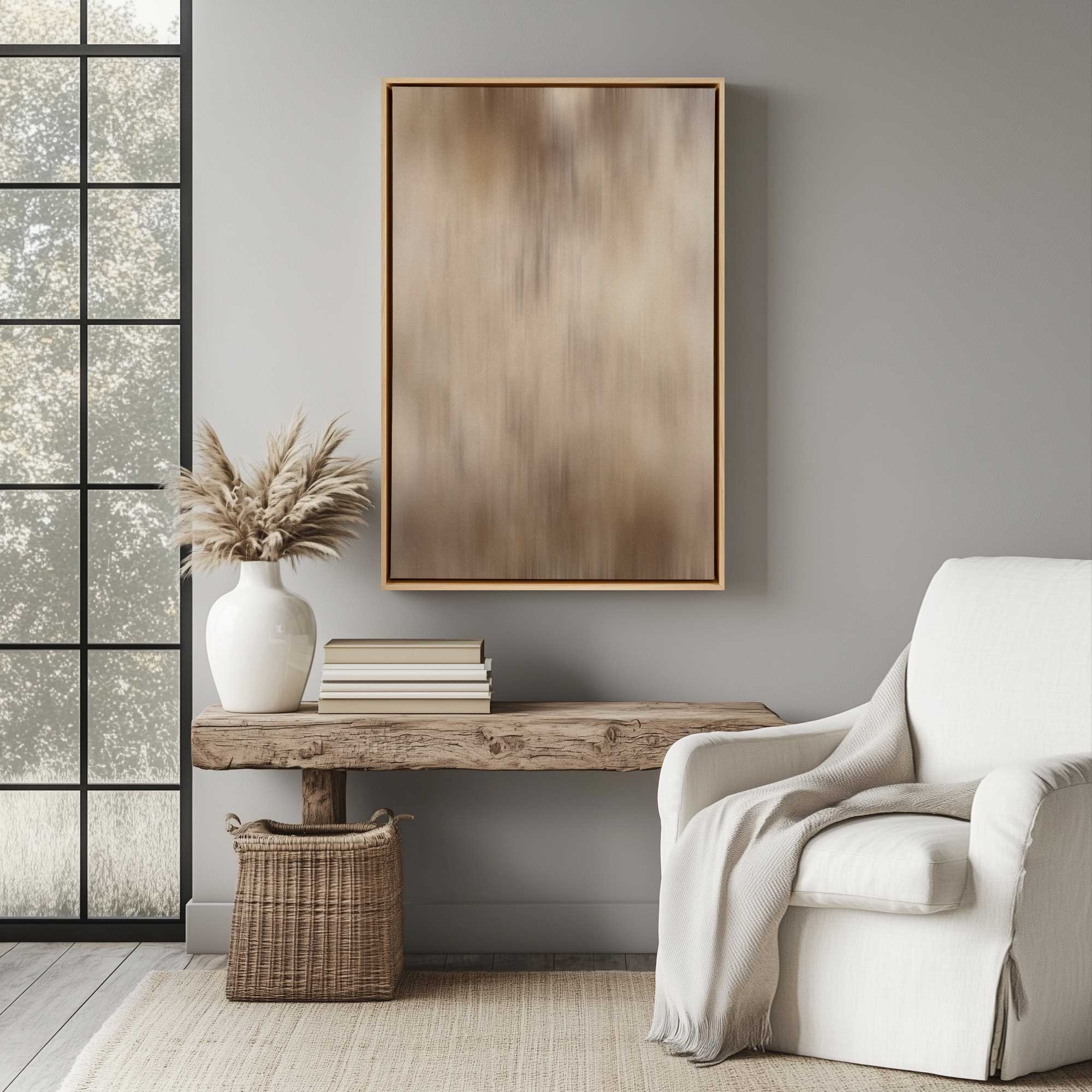 Cosmic Latte Art Print on Canvas - Modern Space Themed Wall Decor for Living Room, Bedroom & Office
