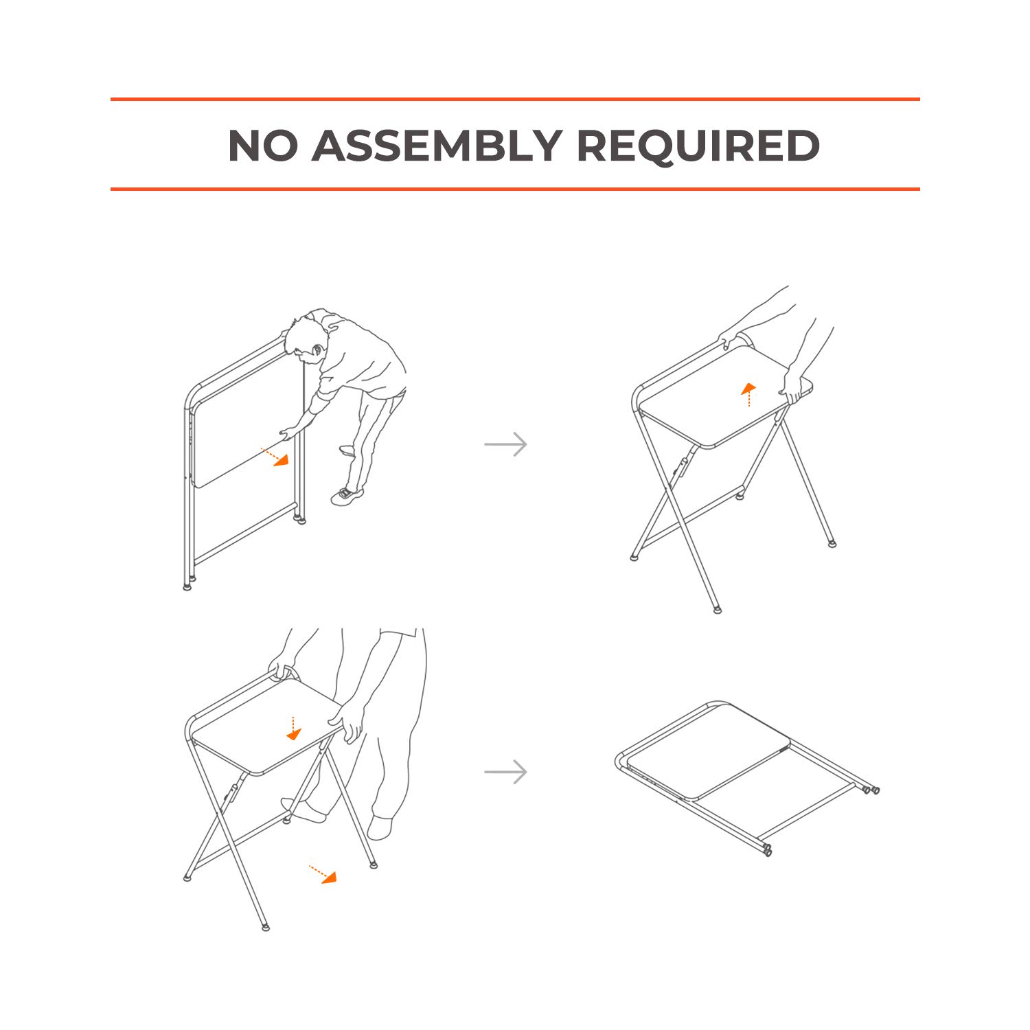 SOFSYS Modern Folding Desk for Small Spaces - Compact Computer Gaming Desk, Home Office Writing Table with Industrial Metal Frame & Premium Desktop (Gray/White) - Perfect for Dorm Rooms, Apartments & Workspace Organization