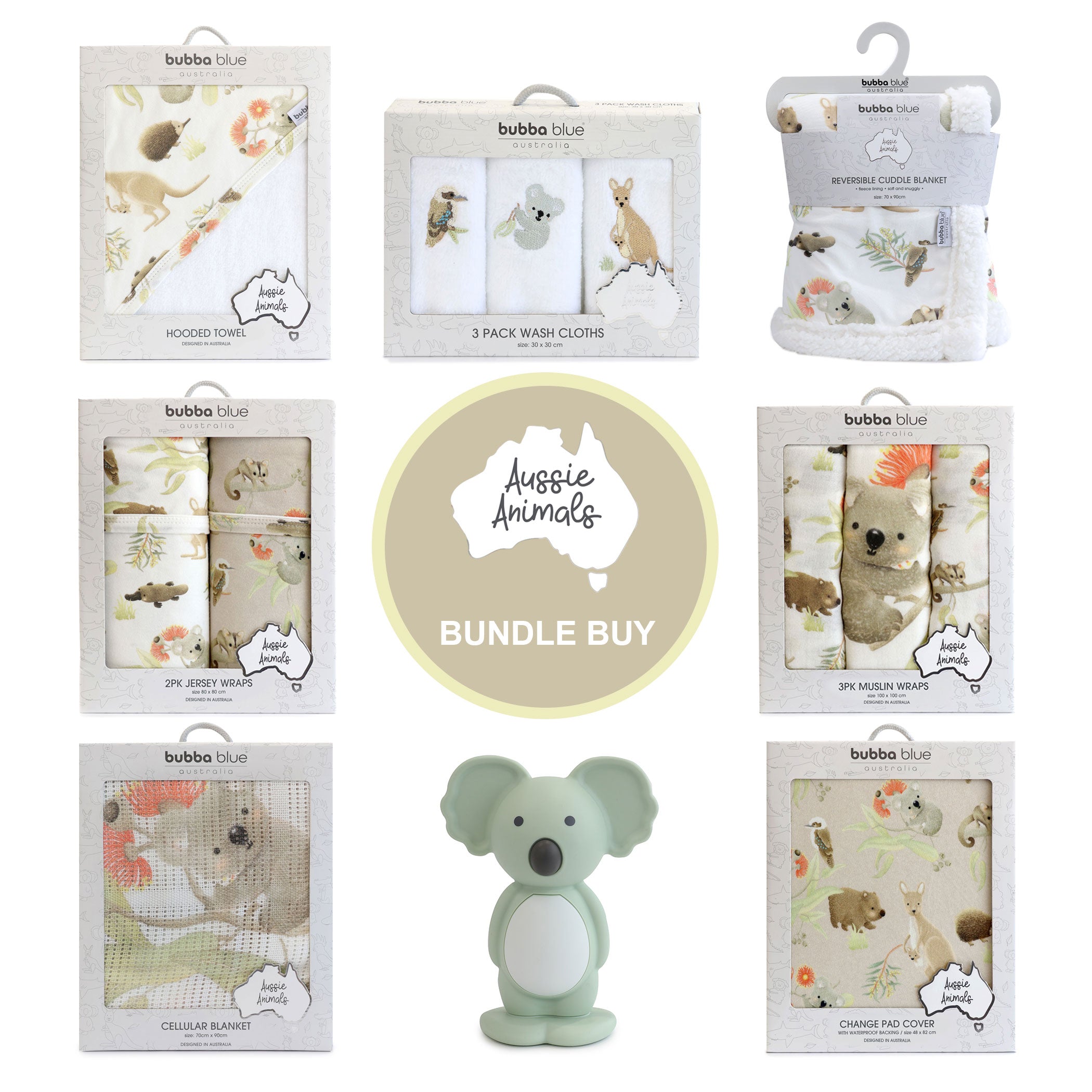 Australian Animals Plush Toy Bundle - Cute Kangaroo & Koala Stuffed Animals for Kids | Perfect for Gifts, Nursery Decor & Playtime