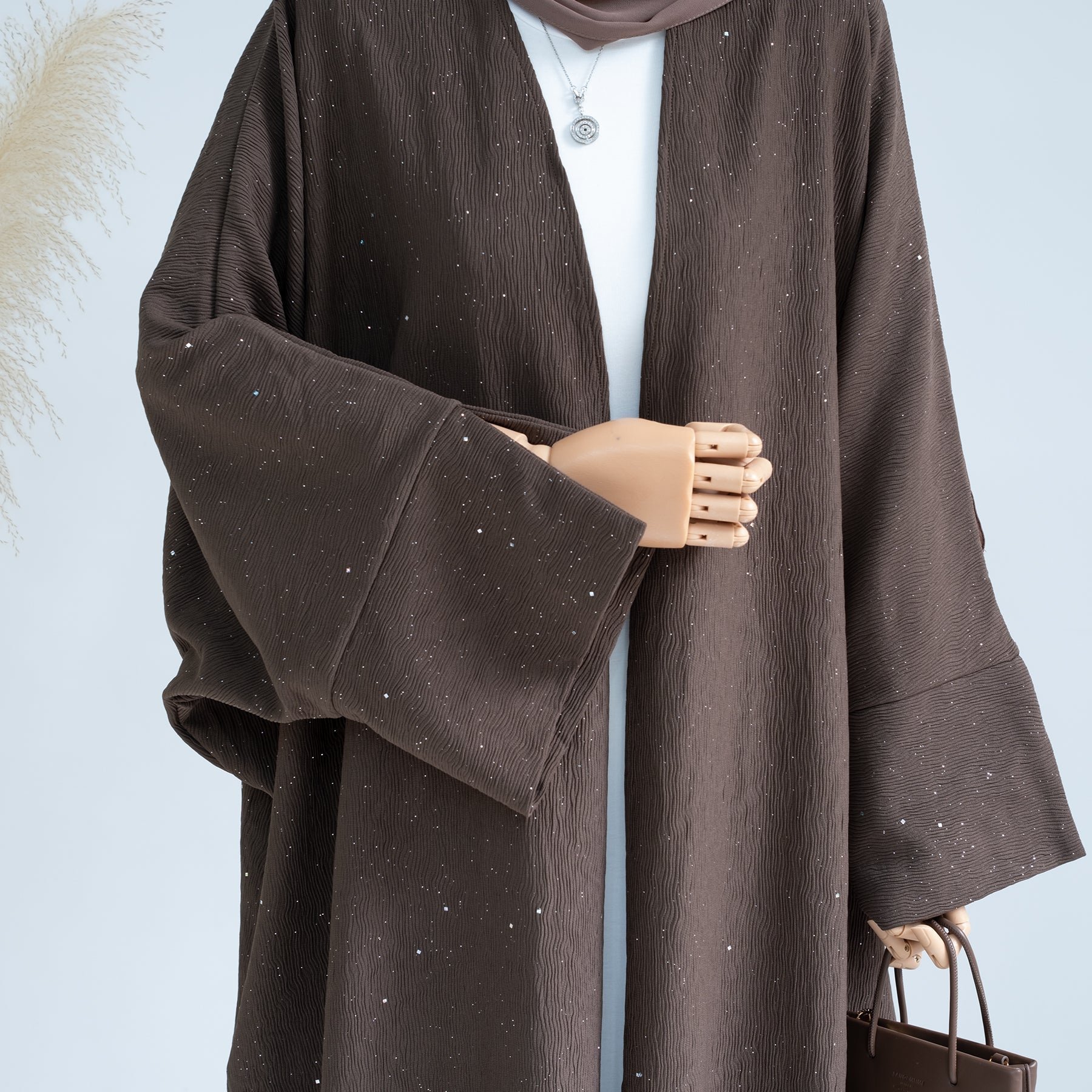 Dera Textured Fall Winter Duster Coat for Women - Warm Brown Long Cardigan | Perfect for Layering, Office Wear & Cold Weather Fashion