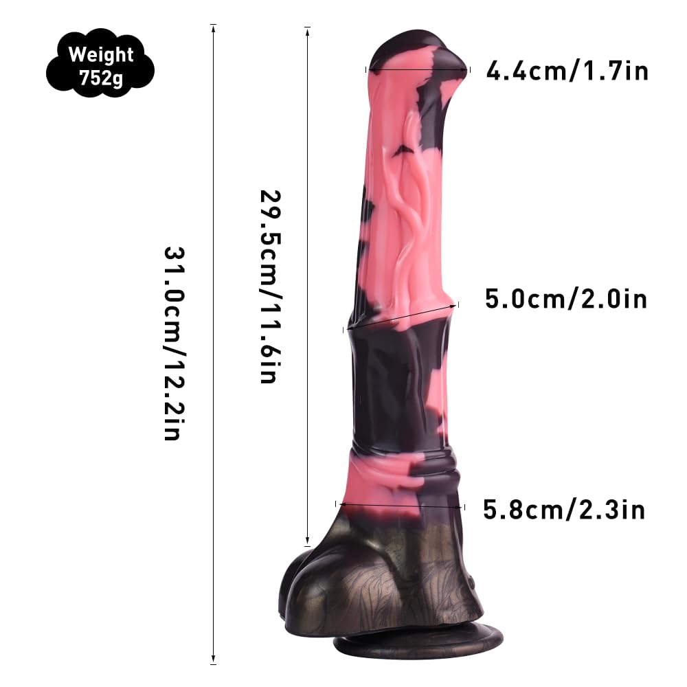 BeHorny Silicone Animal Dildo - Horse & Dragon Fantasy Sex Toy with Suction Cup - Perfect for Solo Play, Couples Fun & BDSM Adventures