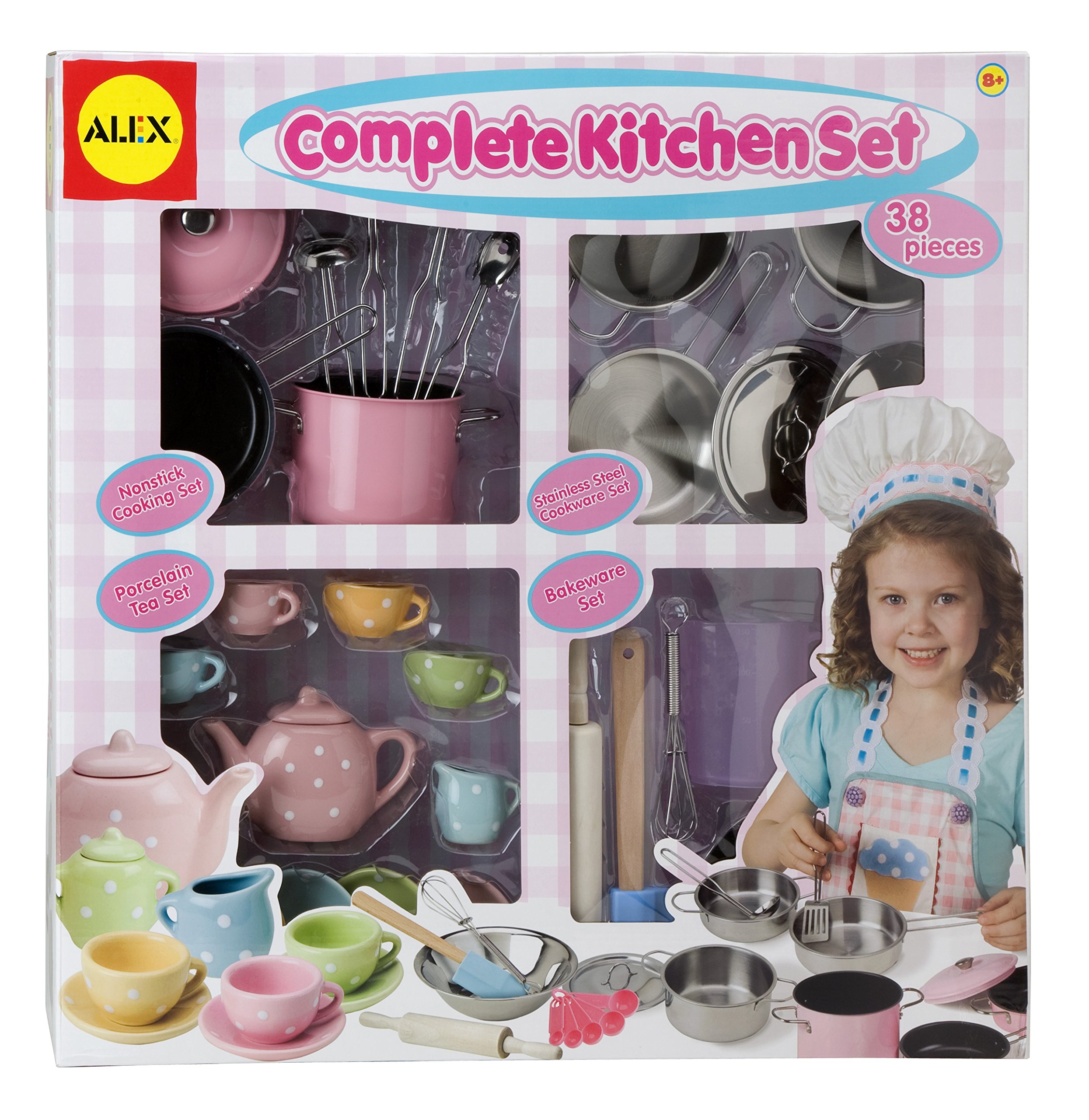 ALEX Toys Complete Kitchen Set for Kids - Pretend Play Cooking Toy with Utensils & Accessories - Perfect for Imaginative Play, Role Play, and Early Learning Development