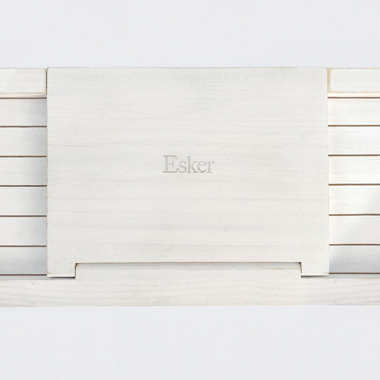 Esker Bath Board - Premium Wooden Bathtub Tray with Wine Glass Holder & Book Stand - Perfect for Relaxing Baths, Spa Nights & Self-Care Moments