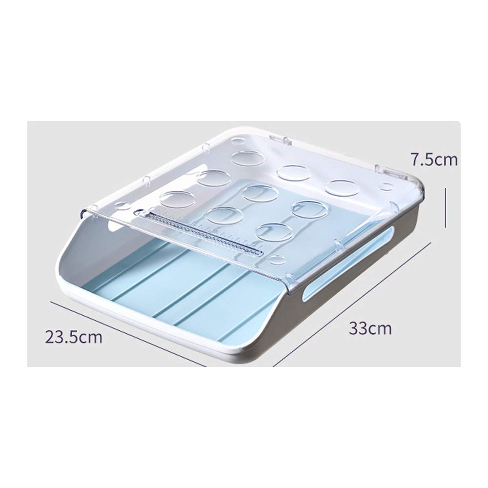 Auto-Scrolling Silicone Egg Holder for Refrigerator - Clear Anti-Collision Egg Storage Container with Drawer Design | Perfect for Kitchen Organization & Fridge Space Saving