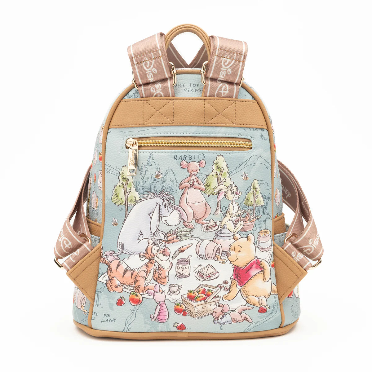 Eeyore and Friends Vegan Leather Mini Backpack for Women - Cute Disney Winnie The Pooh Character Small Crossbody Purse - Perfect for Theme Parks, Travel, and Everyday Use