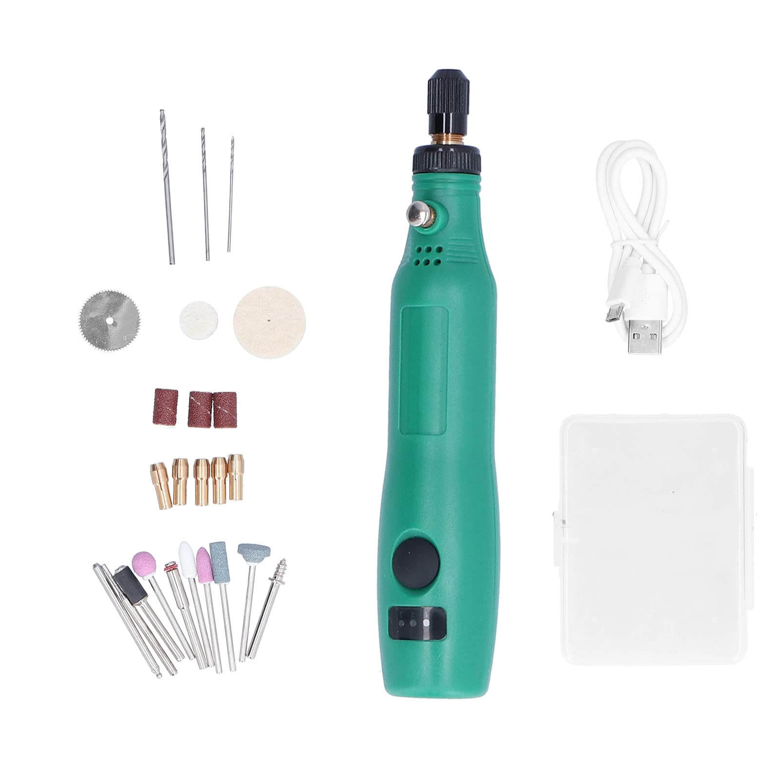 **3-Speed Cordless Rotary Tool Kit - Mini Electric Grinder, Engraver & Polisher for DIY, Woodworking, Metal Craft & Jewelry Making**