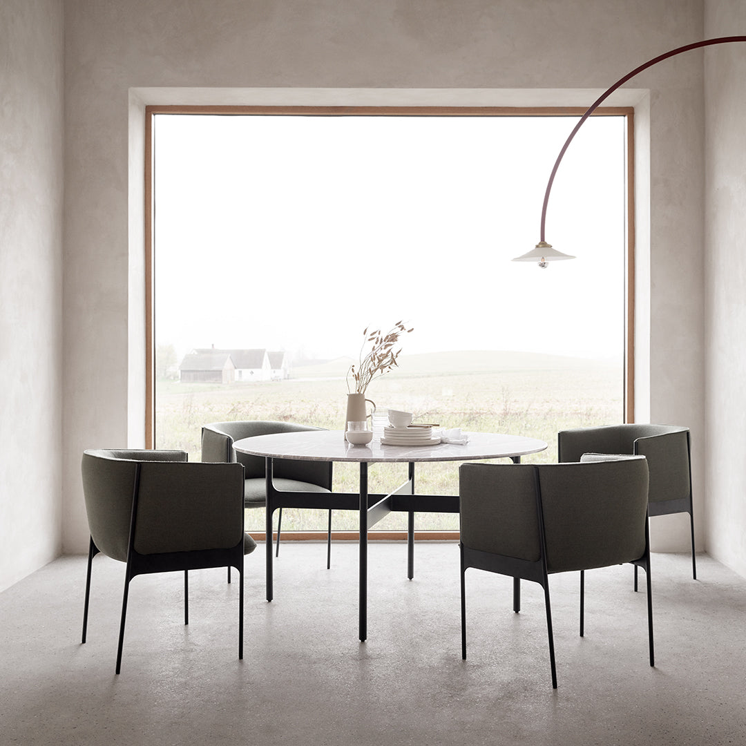 Floema Modern Dining Table - Solid Wood Kitchen Table for 6 - Perfect for Family Dinners & Entertaining Guests