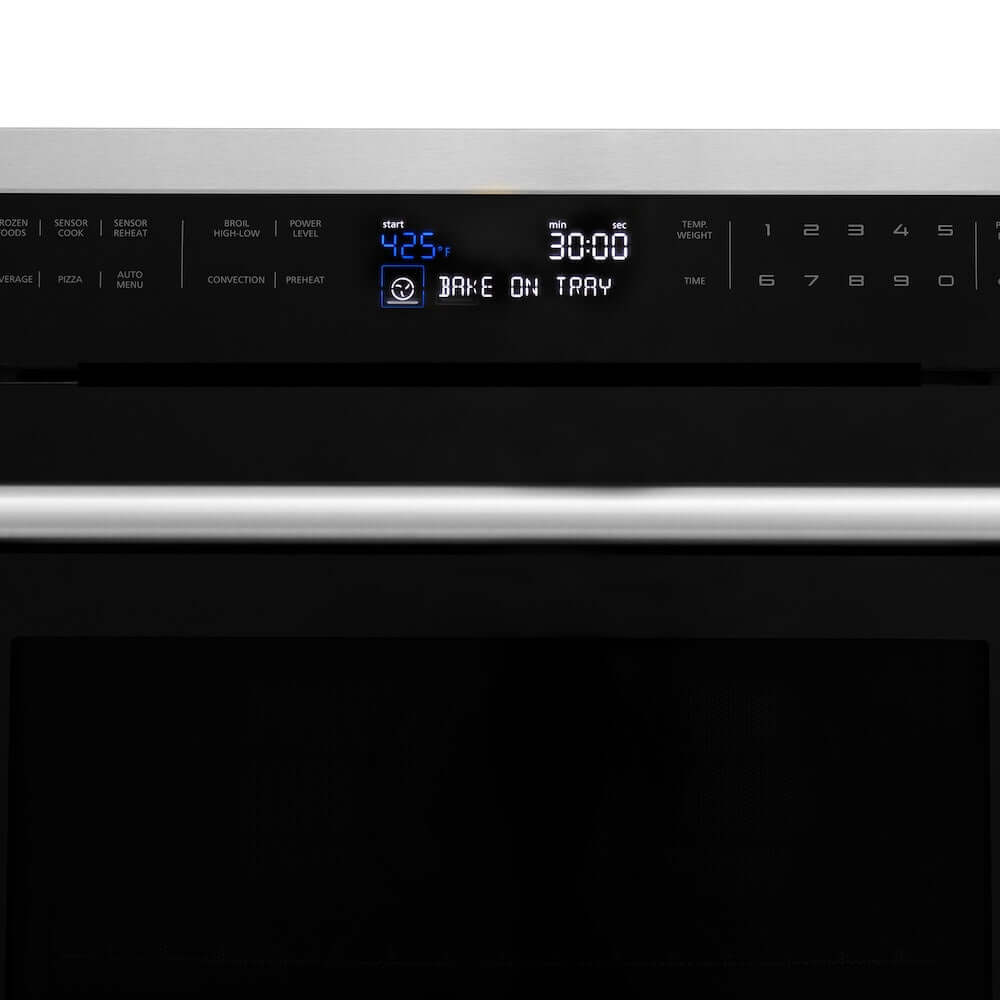 ZLINE 36 Inch Stainless Steel Dual Fuel Range Kitchen Package with Convertible Vent Hood & 24 Inch Microwave Oven (3KP RARHMWO 36) - Perfect for Modern Kitchens, Home Renovations & Professional Chefs