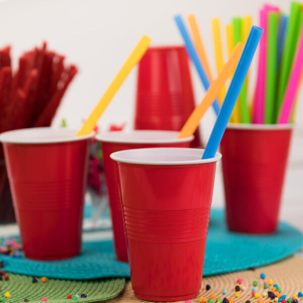 Extra Large Reusable Plastic Smoothie Straws - BPA Free, Thick & Durable for Smoothies, Milkshakes, Boba Tea - Perfect for Home, Restaurants, Cafes & Parties