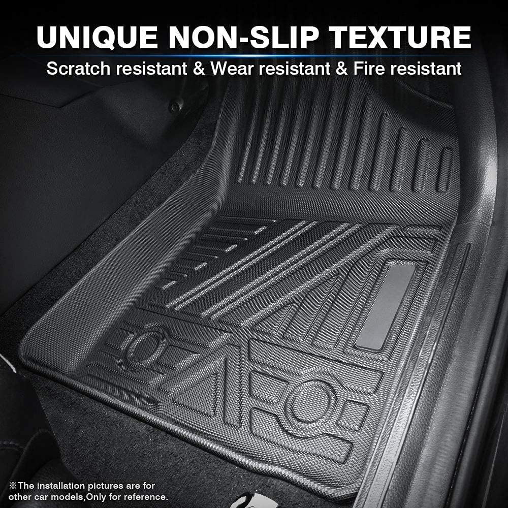 Premium KUST All-Weather TPE Rubber Floor Mats for Honda Accord 2018-2022 - Front & Rear 2 Row Set with High Sidewalls | Durable Car Accessories for Winter, Rain, Mud & Snow Protection