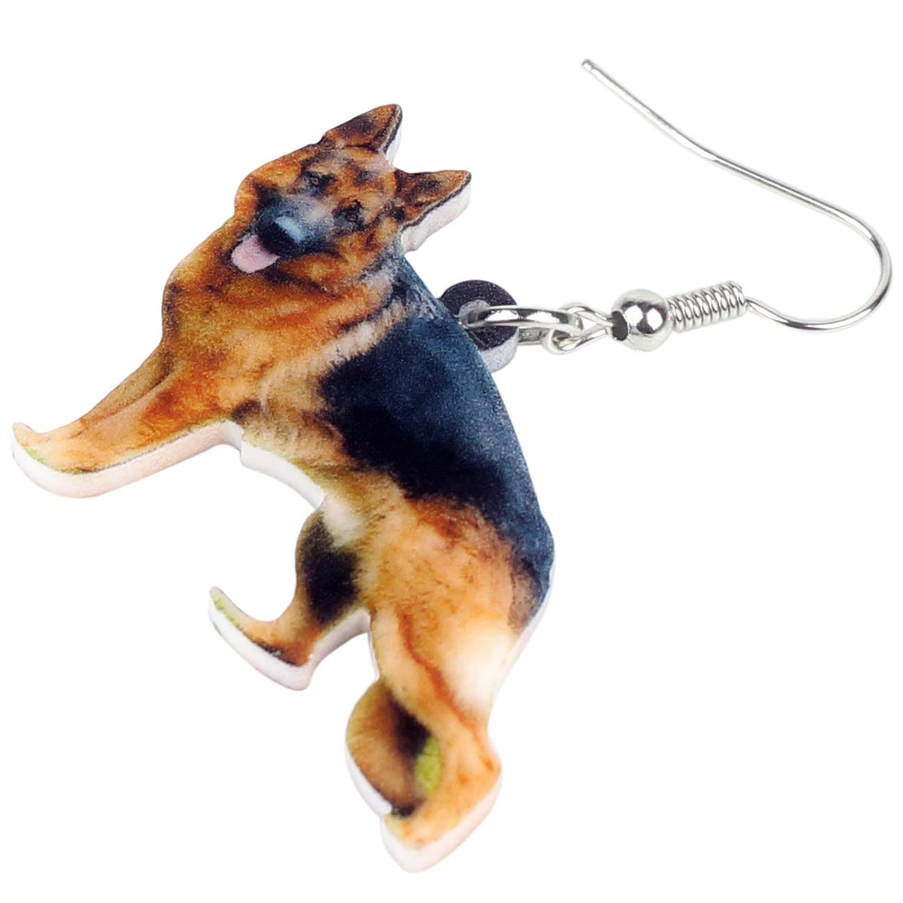 German Shepherd Dog Earrings - Acrylic Pet Jewelry for Women, Party & Birthday Gifts
