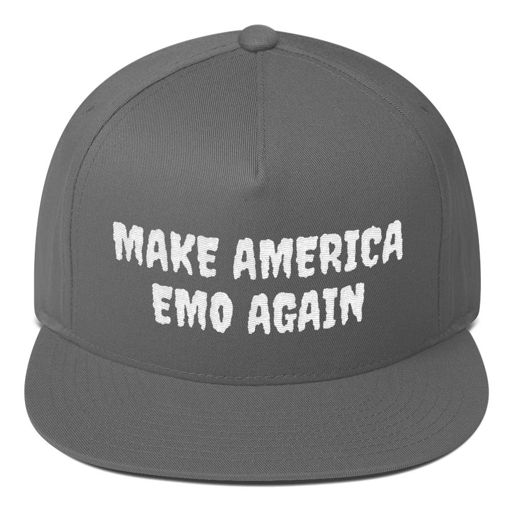 Make America Emo Again Snapback Hat - Embroidered Cotton Baseball Cap for Men & Women | Perfect for Concerts, Festivals and Streetwear Fashion