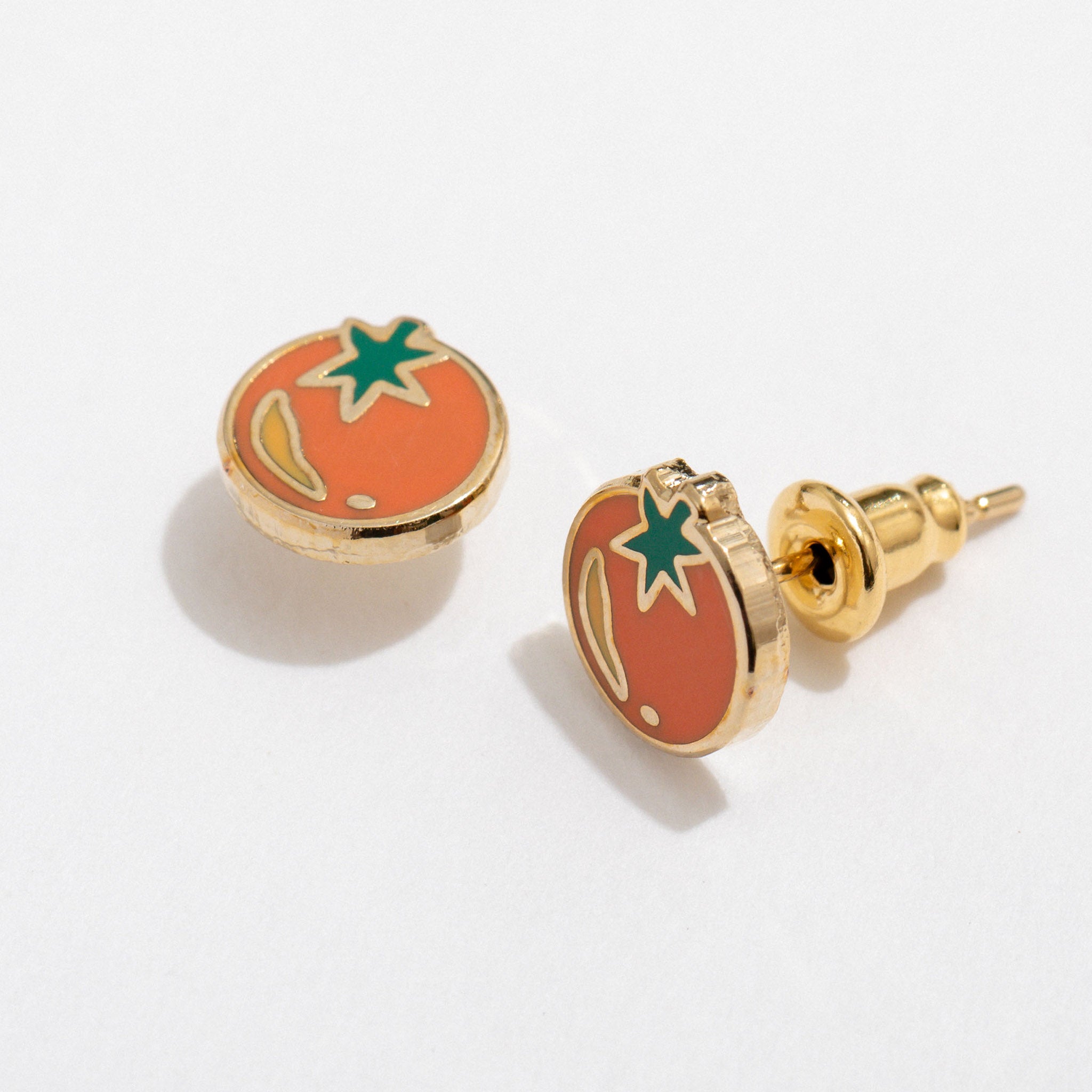 Tomato Studs Earrings for Women - Trendy Stainless Steel Hypoallergenic Earrings for Daily Wear, Parties & Gifts
