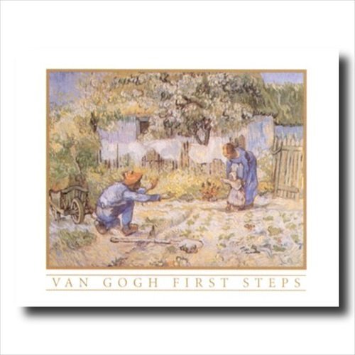 Vincent Van Gogh First Steps Flower Wall Art Print - High Quality Canvas Painting Decor for Living Room, Bedroom & Office