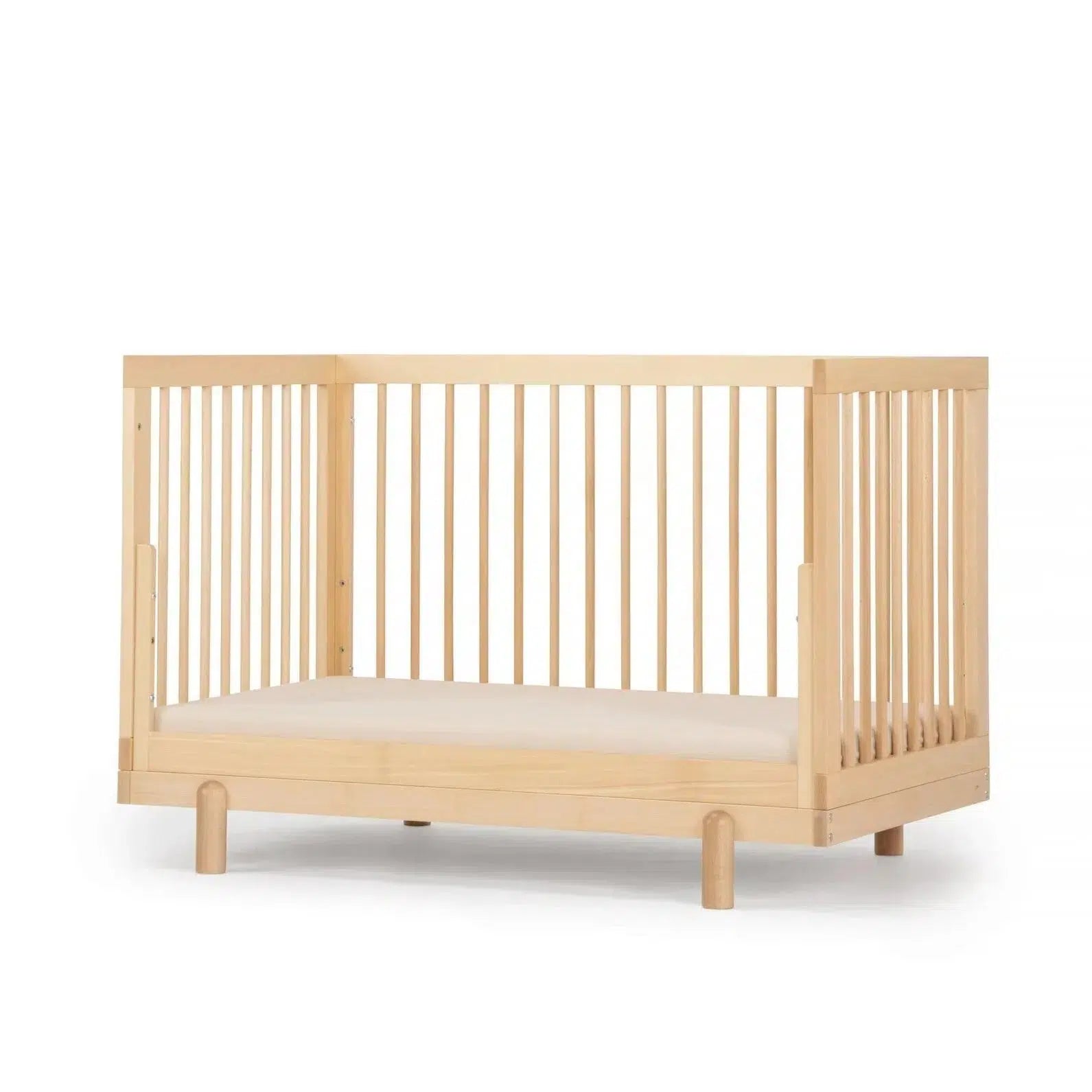 Bliss 4-in-1 Convertible Baby Crib - Natural Wood Finish | Nursery Furniture for Newborns to Toddlers | Perfect for Modern Nursery & Bedroom Decor