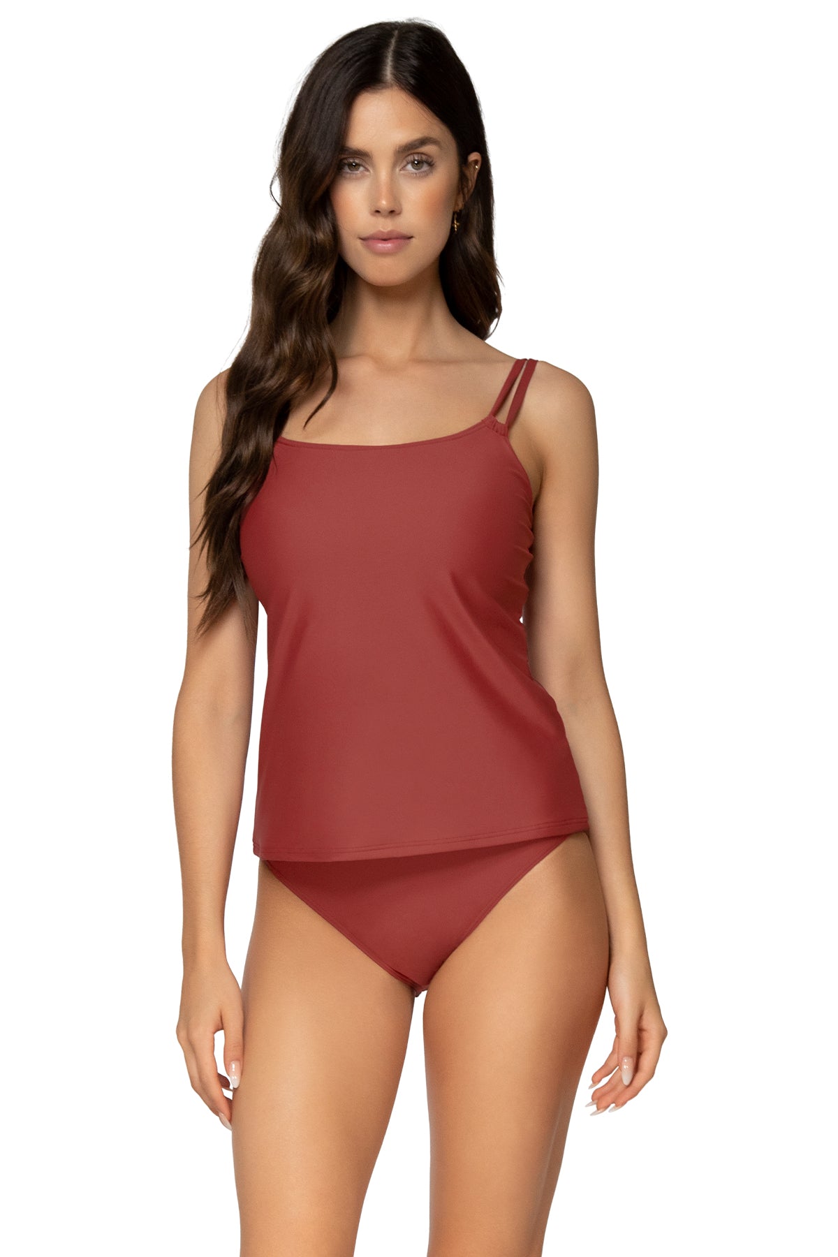 Taylor Women's Tankini Swimsuit - Tuscan Red One Piece Bathing Suit for Swimming, Beach & Vacation | UV Protection & Quick Dry