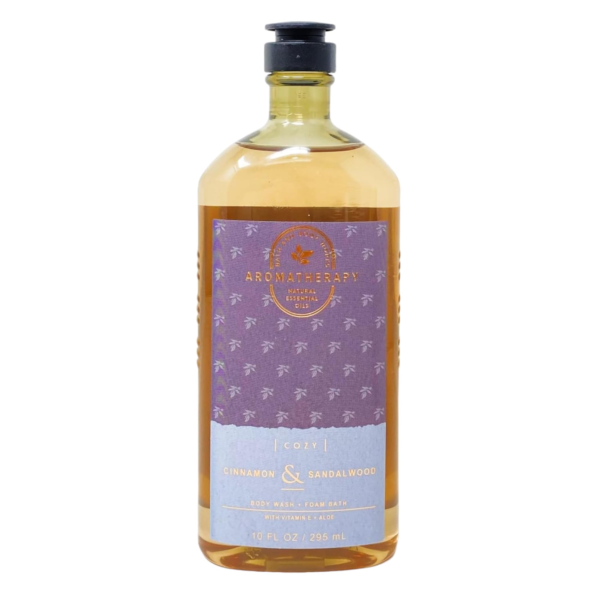 Bath and Body Works Aromatherapy Body Wash & Foam Bath - Cinnamon Sandalwood Scent, 10 fl oz | Relaxing Shower Gel for Stress Relief & Self Care