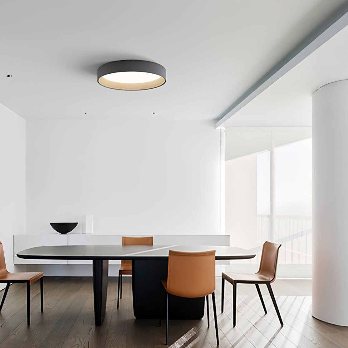 Modern Duo Round Ceiling Lamp - 2 Pack LED Flush Mount Lighting Fixture for Bedroom, Living Room, Kitchen & Hallway - Energy Efficient Dimmable Indoor Light