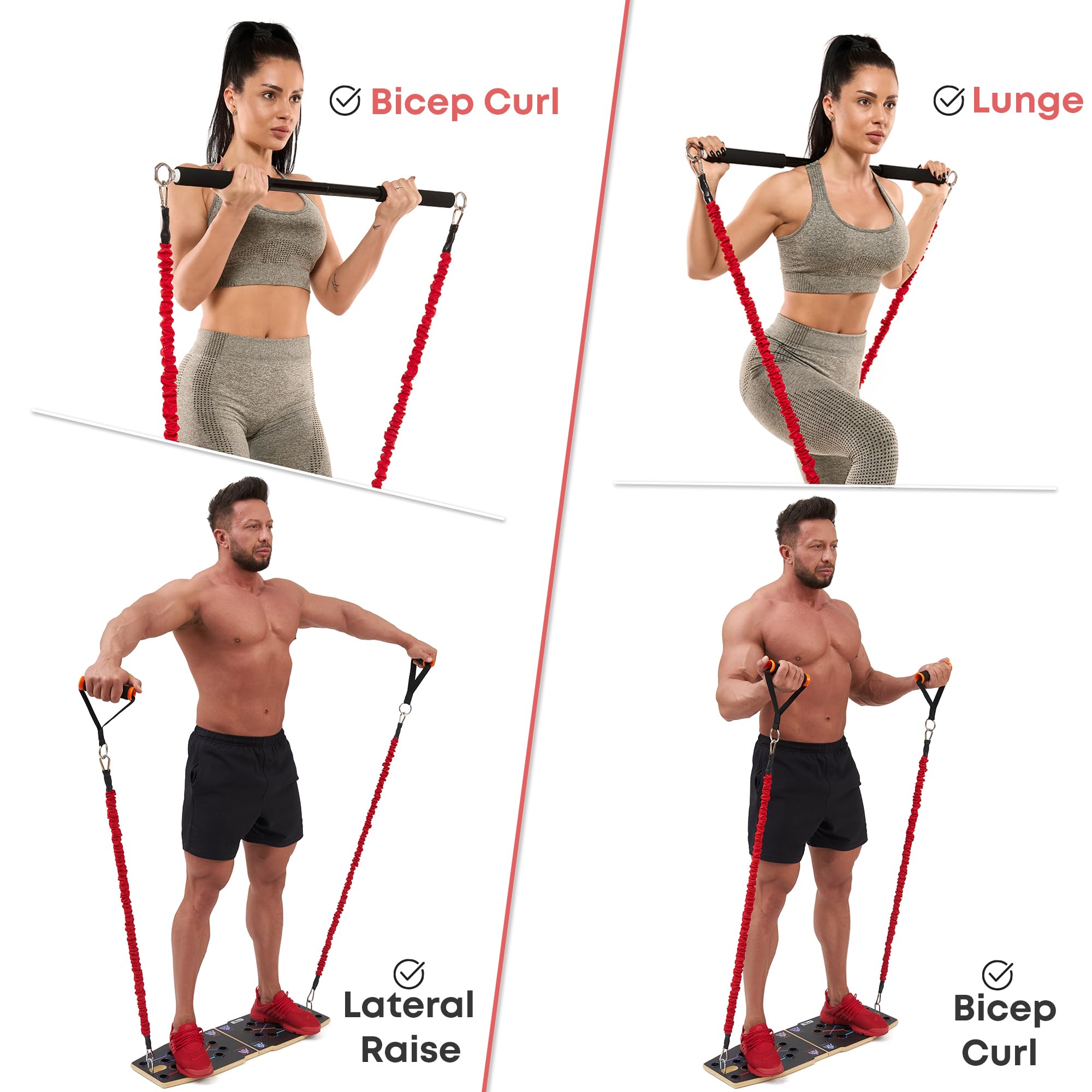 CTRL Sports Push Up Board - Portable Multi-Functional Workout Equipment for Chest, Triceps, Back & Arm Muscles - Perfect for Men & Women - Home Gym & Travel Fitness Tool for Strength Training