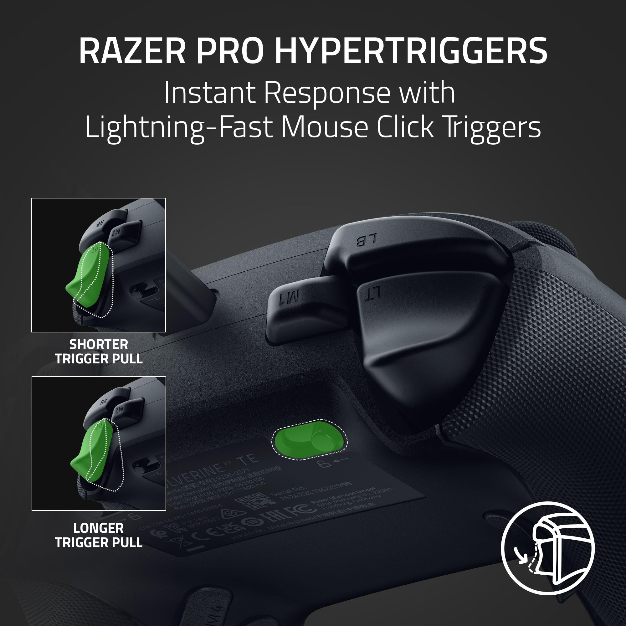 Razer Wolverine V3 Tournament Edition Wired Gaming Controller for Xbox Series X|S, Xbox One & Windows PC - 6 Remappable Buttons, Fast Triggers, USB-C Cable - Wired Tournament Mode - Black - Perfect for Competitive Gaming, Esports & PC Gaming Sessions