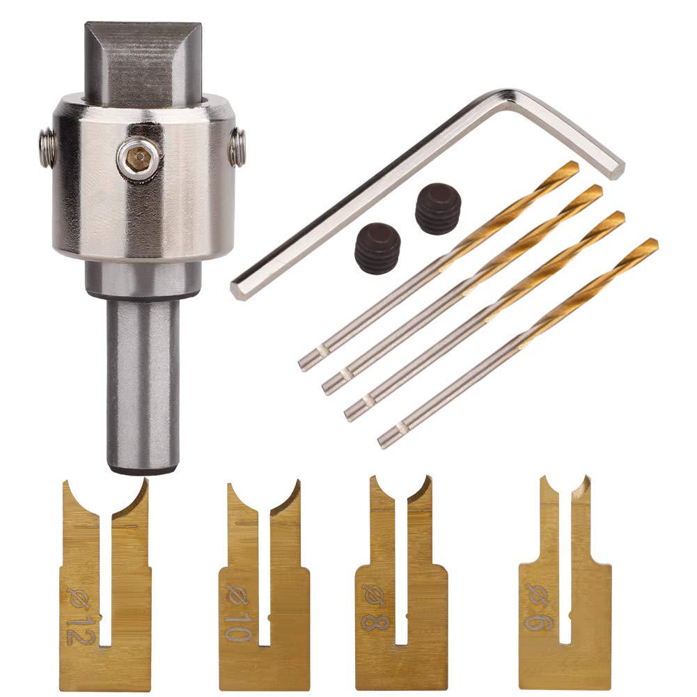 4-Piece Wooden Bead Maker Set - 6/8/10/12mm Spherical Drill Bits for Woodworking, Milling & Crafting - Perfect for DIY Wooden Buddha Beads, Jewelry Making & Home Decor Projects