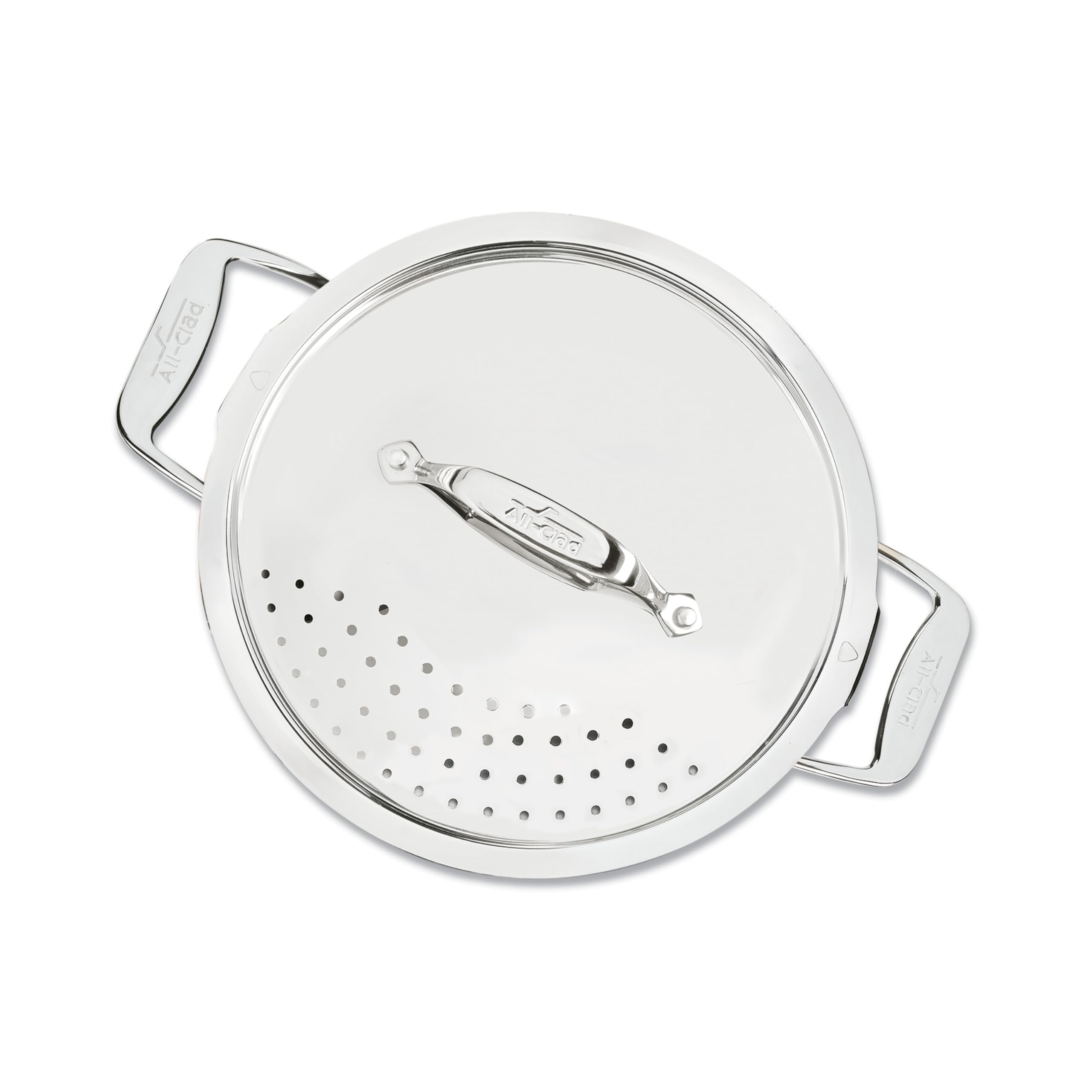 All-Clad 6-Quart Stainless Steel Multipot with Straining Lid - Induction Compatible, Oven & Broiler Safe up to 600°F - Pasta Strainer, Steamer Pot & Cookware for Home Kitchen - Perfect for Cooking Pasta, Steaming Vegetables & One-Pot Meals