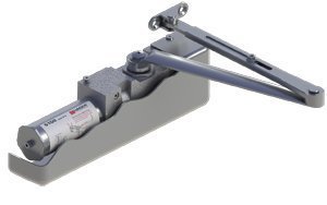 Hager 5100 Series Heavy Duty Cast Iron Grade 1 Surface Door Closer - Multi-Mount Installation, Adjustable Spring Size 1-6, Durable Sprayed Aluminum Finish for Commercial & Residential Doors