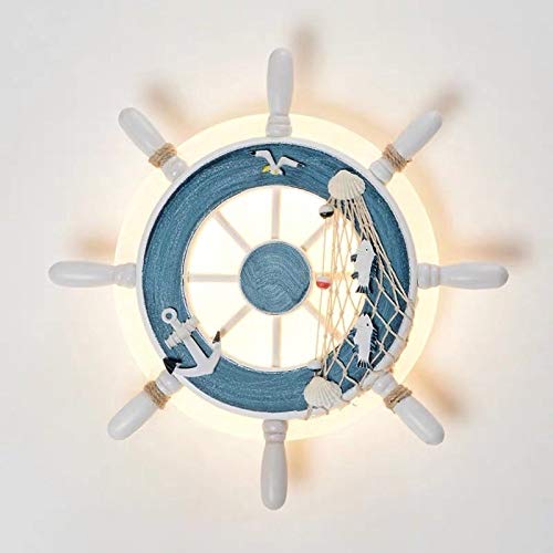 Mediterranean Style Baby Kids Room Wall Lamp - Adjustable Temperature Night Light for Girls & Boys - Nursery, Bedroom, Corridor Decor - Perfect for Bedtime Reading & Safe Nighttime Navigation
