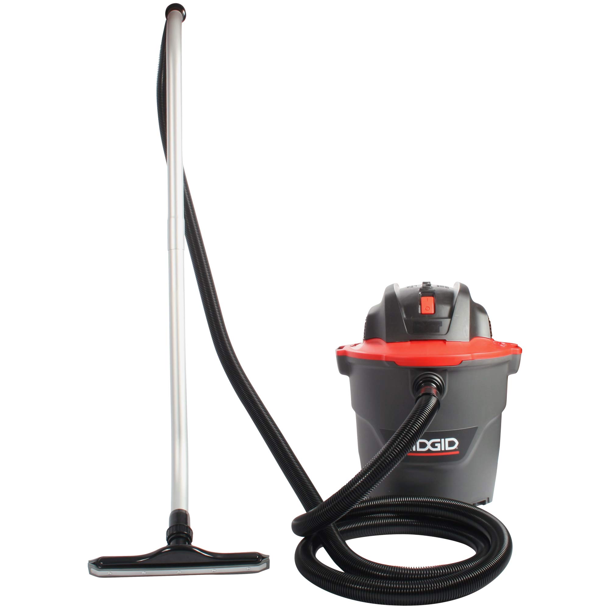 Cen-Tec Systems 95512 Heavy-Duty Contractor Grade Shop Vacuum Kit with 15 Ft. Hose & Complete Attachments - Ideal for Construction, Woodworking & Garage Cleaning (Black)