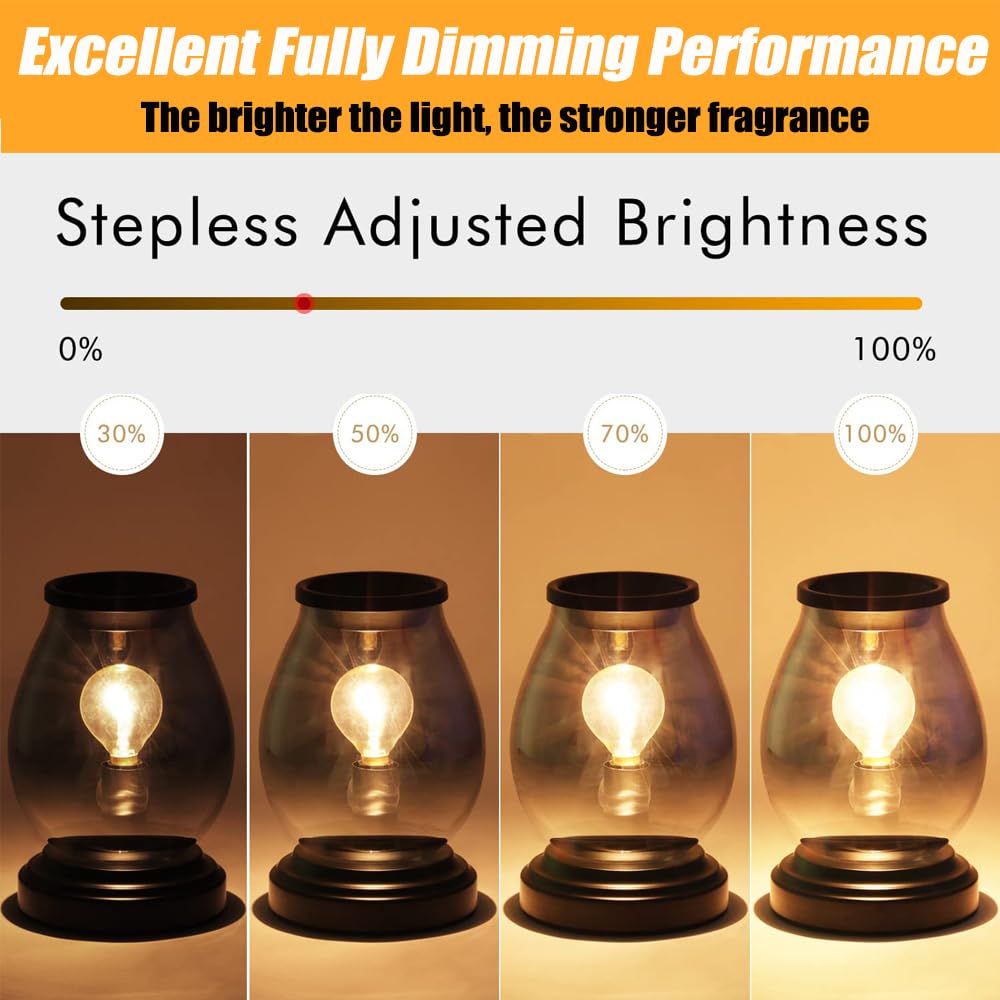 25W Wax Warmer Bulbs - 6 Pack G50/G16.5 Globe E12 Clear Light Bulbs for Full Size Scentsy & Candle Wax Warmers | 120V Long Lifespan Bulbs | Perfect for Home Aromatherapy & Relaxation Spaces