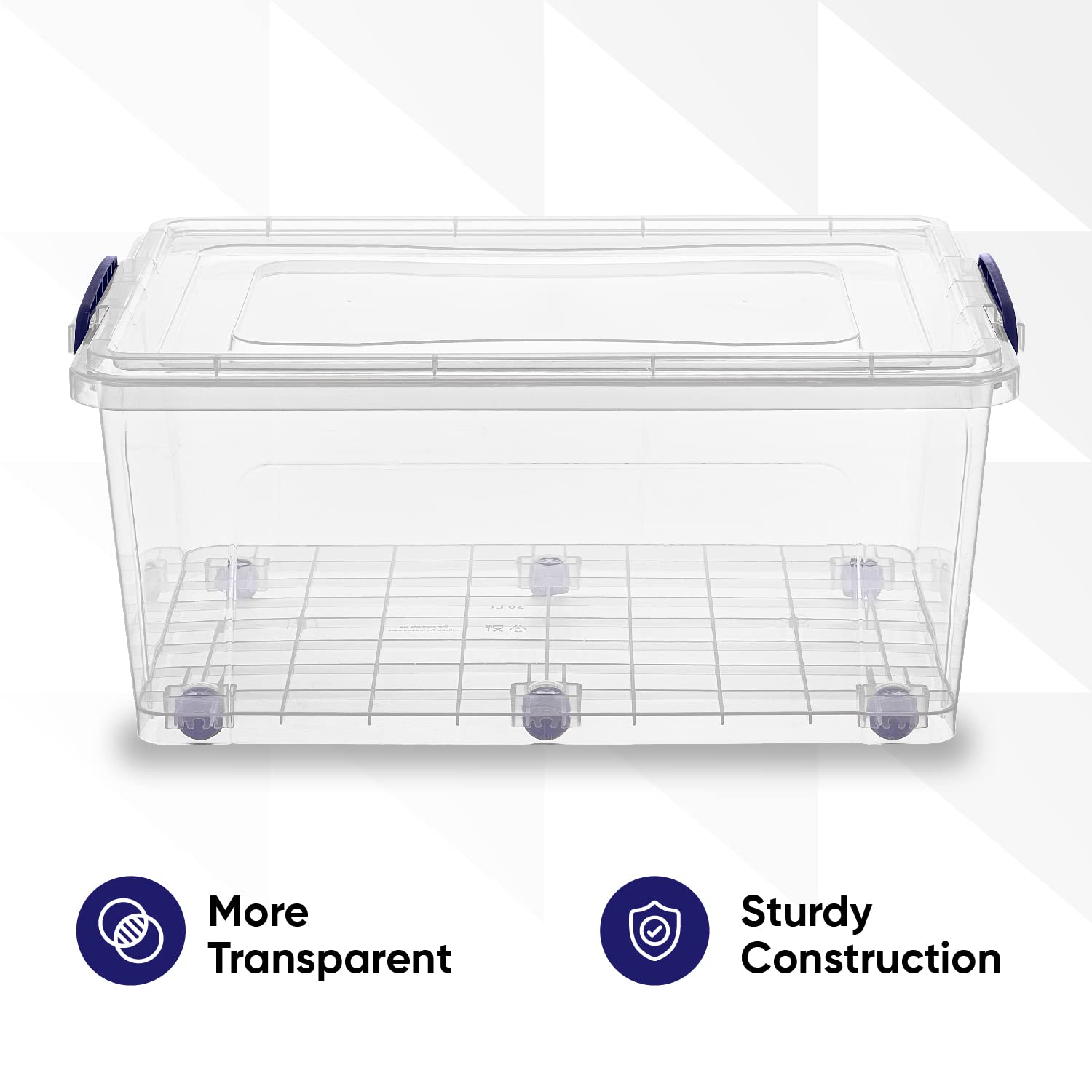 Superio 32 Qt Wheeled Storage Containers (3-Pack) - Stackable Large Plastic Bins with Secure Lids & Durable Latches - Perfect for Garage Organization, Moving Supplies & Home Storage Solutions