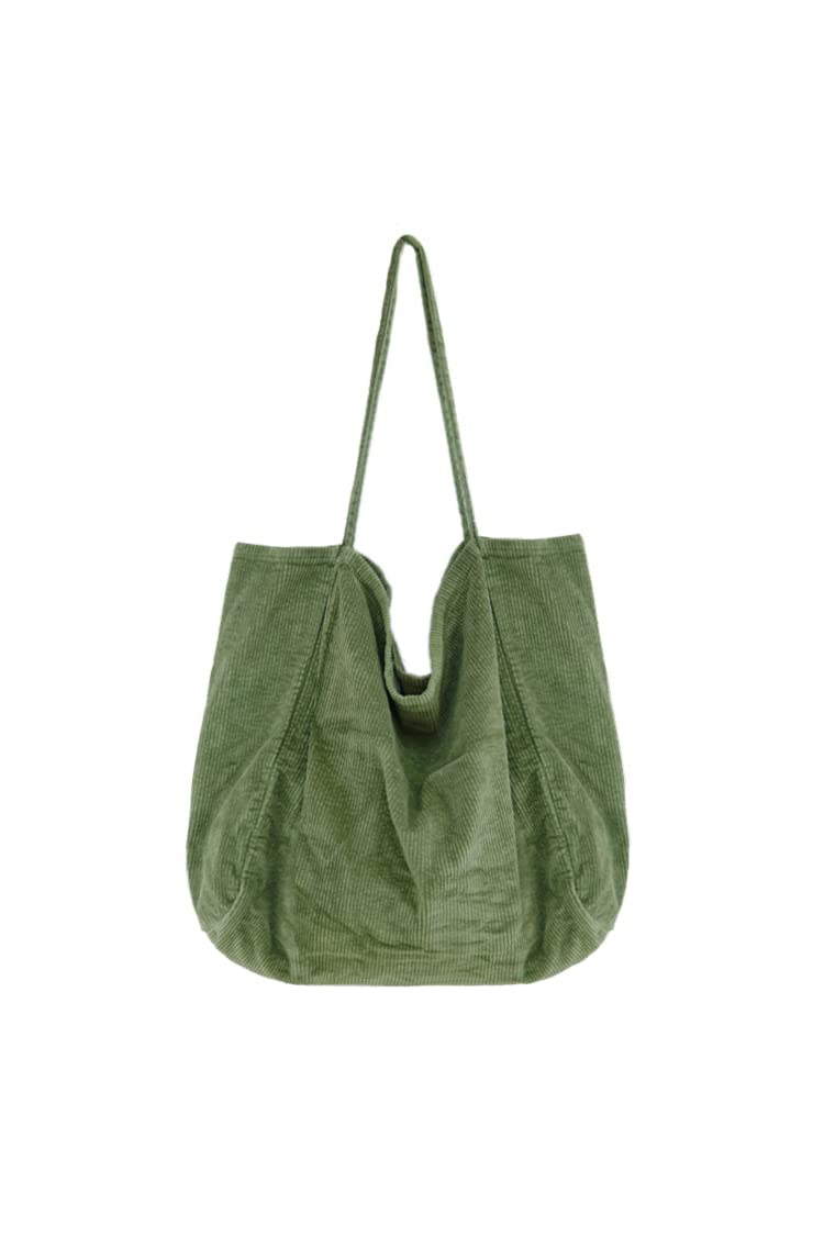 Ulisty Women's Large Corduroy Tote Bag - Vintage Retro Shoulder Bag for Casual Shopping, Work & Travel | Fashionable Handbag for Everyday Use, Office & Weekend Outings