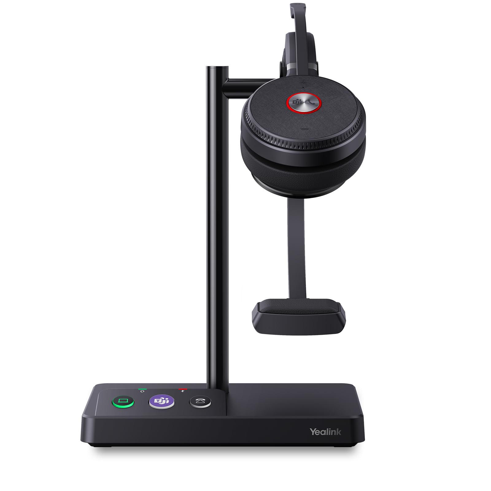 Yealink WH62 DECT Mono Wireless Headset for Microsoft Teams - 525ft Range, Noise Canceling Mic, 13H Talk Time - Compatible with IP Phones & Computers - Ideal for Office, Call Centers & Remote Work