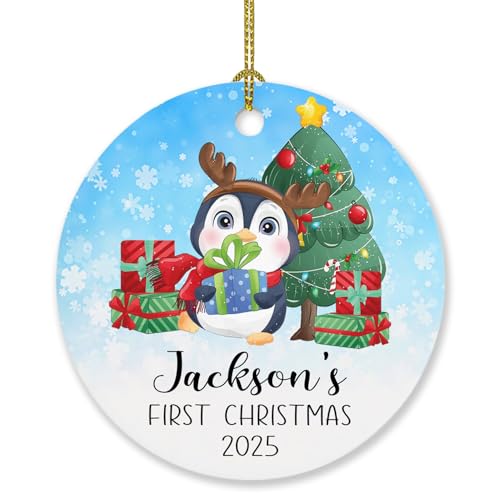 Penguin Baby's First Christmas Ornament