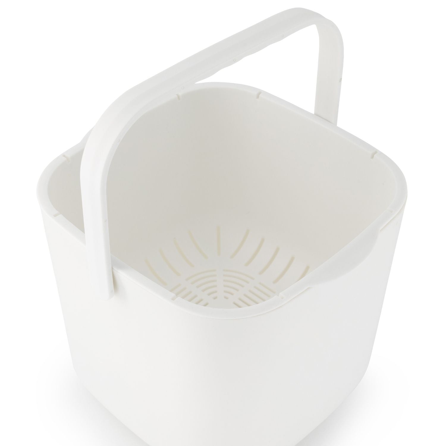 DESIGNSTUFF 7L White Compost Bin for Kitchen Countertop - Odor-Free Organic Waste Composter for Eco-Friendly Home & Garden Use