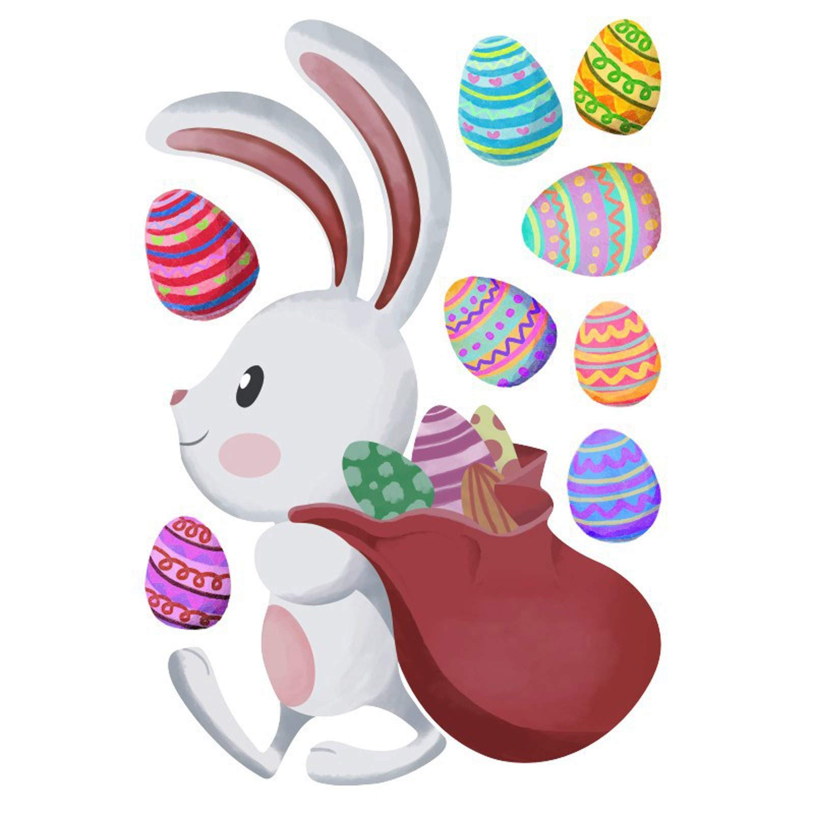 Easter Wall Stickers for Boys - Self-Adhesive Removable Decorative Wall Decals | Perfect for Kids' Room, Nursery, Classroom & Party Decor