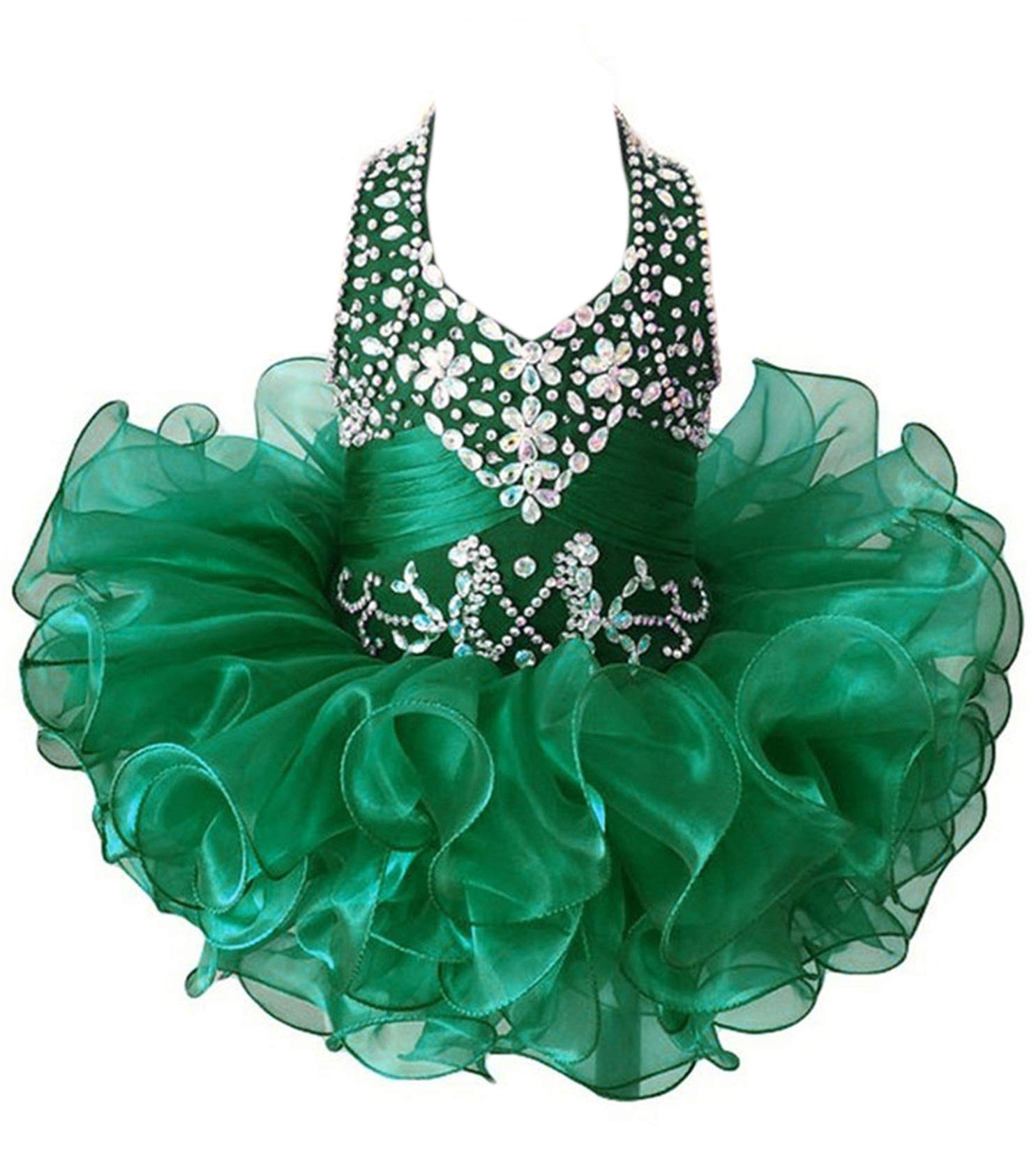 G.CHEN Baby Girls Halter Cupcake Pageant Dress - National Infant Beauty Contest Outfit for Special Occasions & Photoshoots