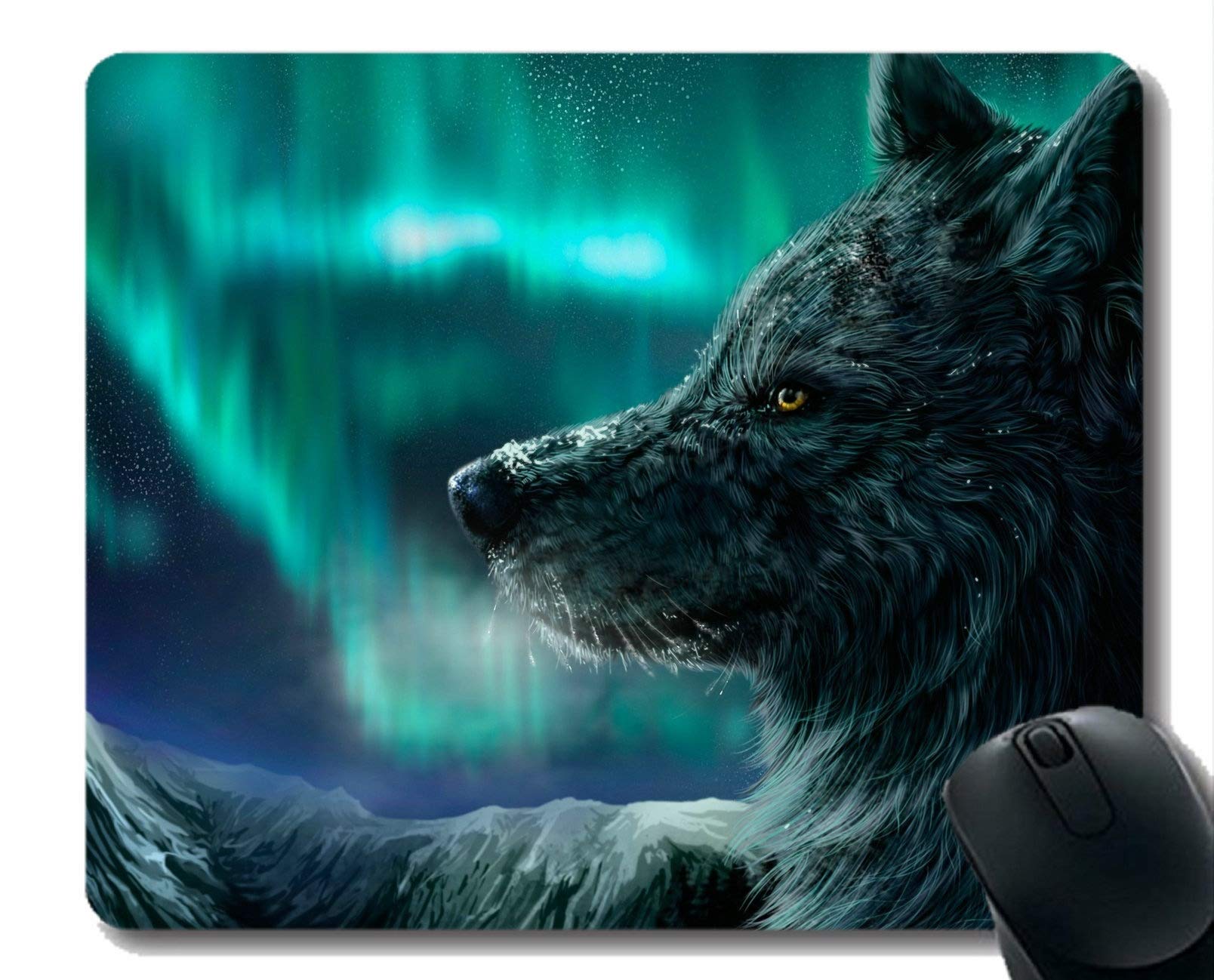 Custom Gaming Mouse Pad with Animal Wolf Design - Non-Slip Rubber Backing for PC, Laptop & Office Use - Perfect for Gamers & Professionals