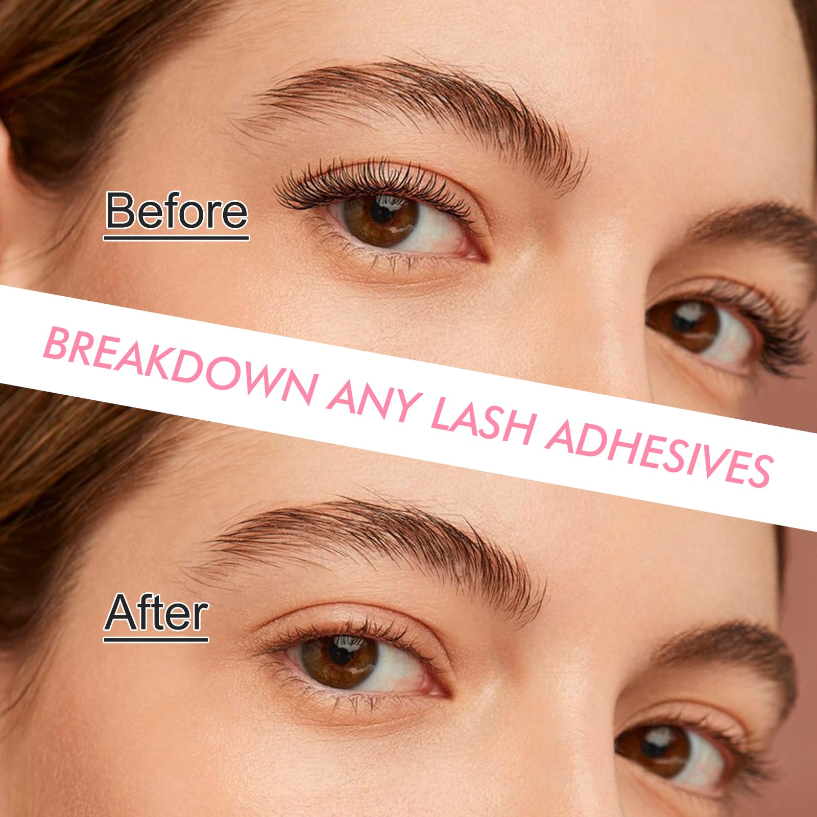 Gentle Eyelash Extension Remover Cream - Low Irritation for Sensitive Skin, Fast Dissolving Strawberry Flavor, 10g Professional Salon-Grade Formula | Perfect for Safe Lash Removal at Home or Salon