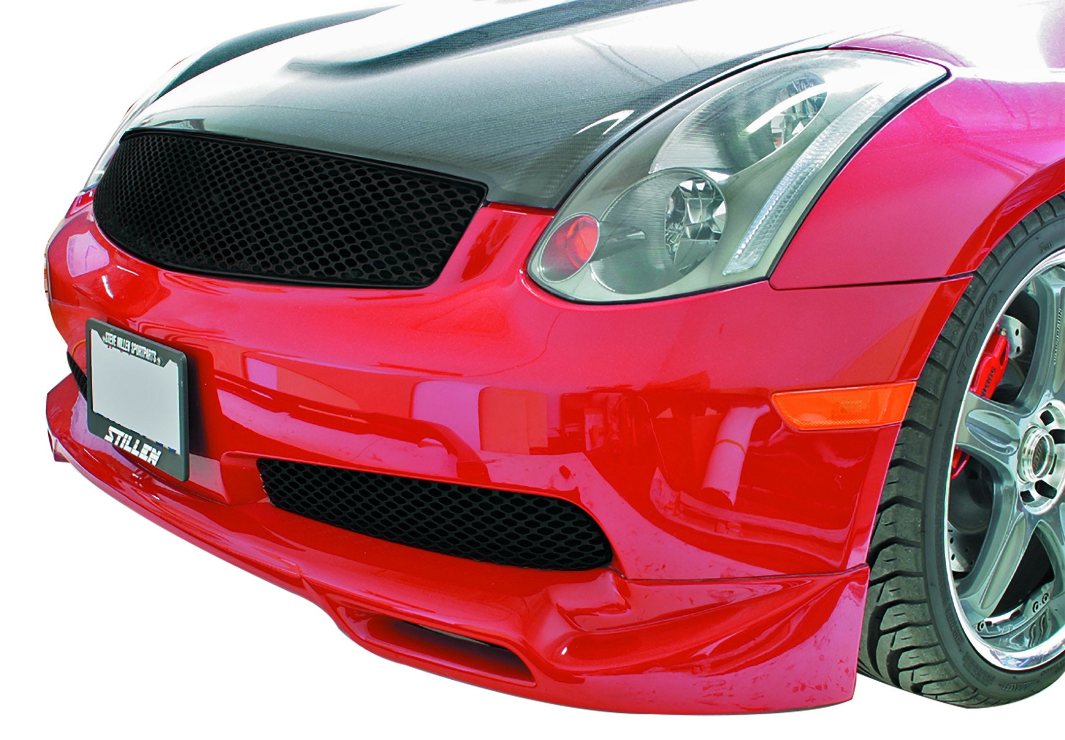 2003-2007 Infiniti G35 Coupe Front Lip Spoiler - Carbon Fiber Style - 103611 - Perfect for Car Enthusiasts & Street Racing Upgrades