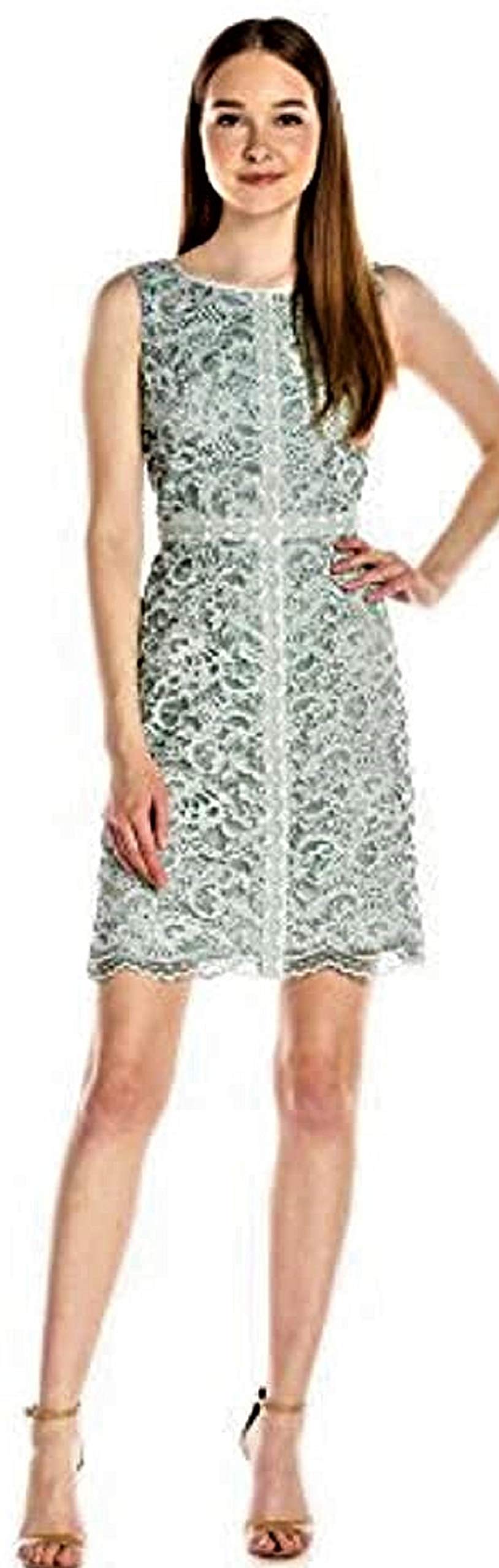 Adrianna Papell Women's Elegant A-Line Dress with Delicate Trim - Perfect for Weddings, Parties & Special Occasions